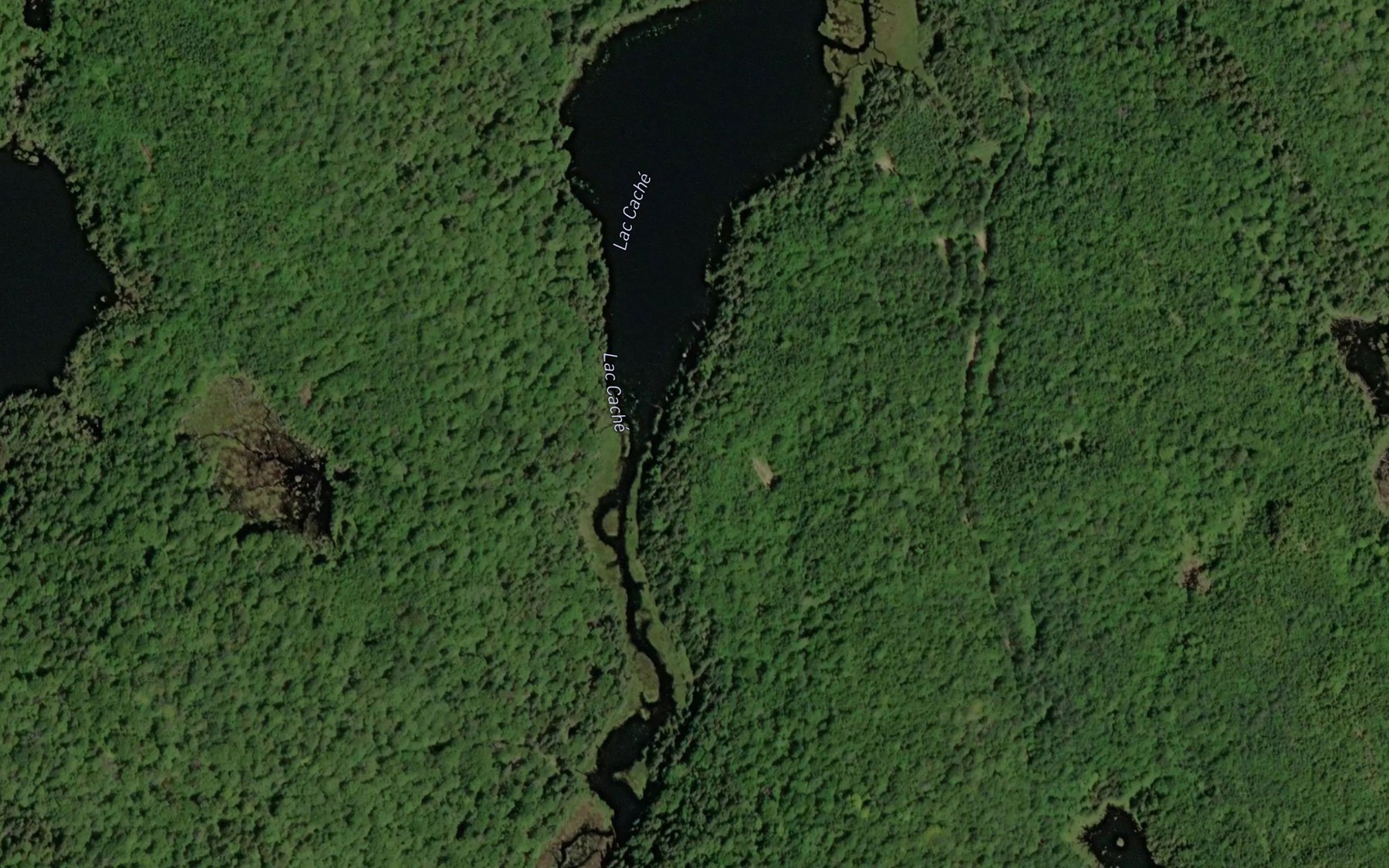 Satellite map of the Lac Cache