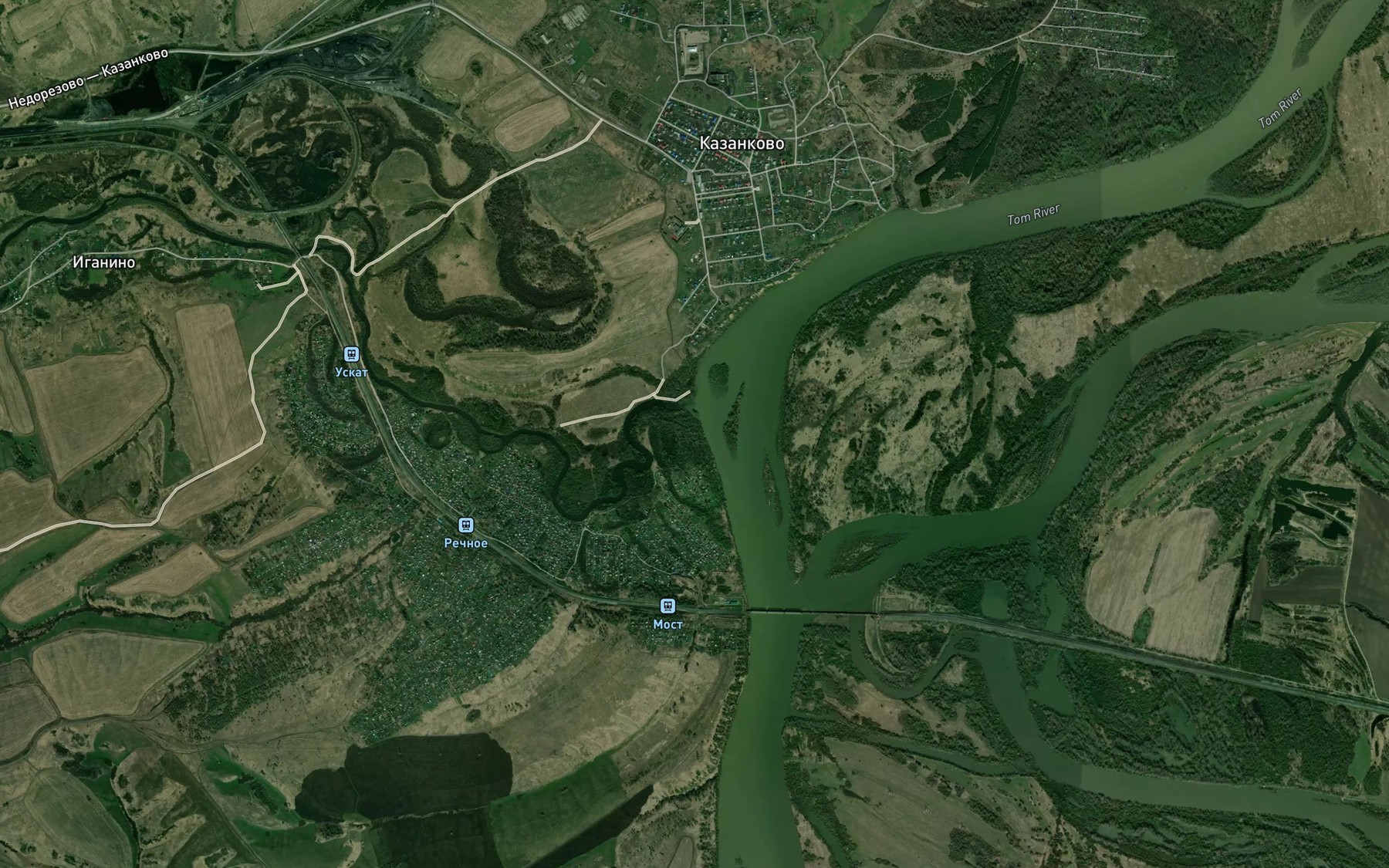 Satellite map of the Uskat