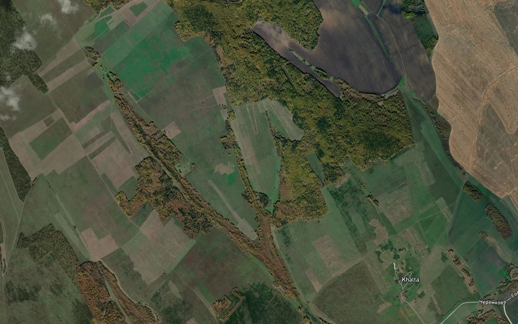 Satellite map of the Pad' Zun-Shantoy