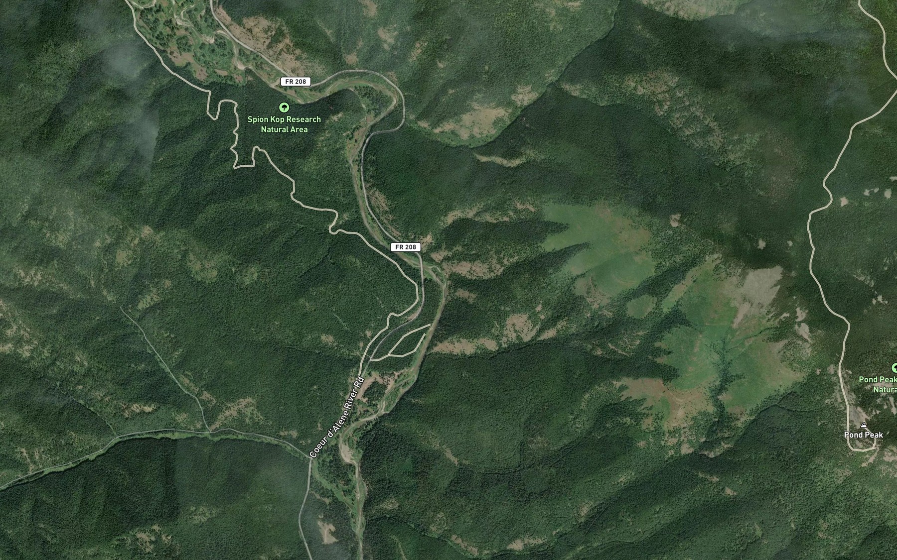 Satellite map of the Swift Creek