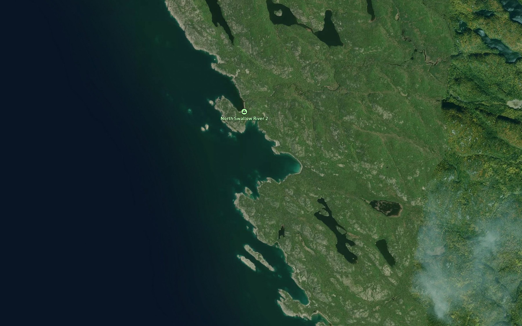 Satellite map of the Newman's Bay