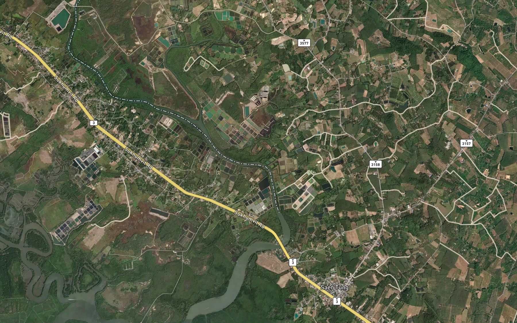 Satellite map of the Khlong Sangkhanan
