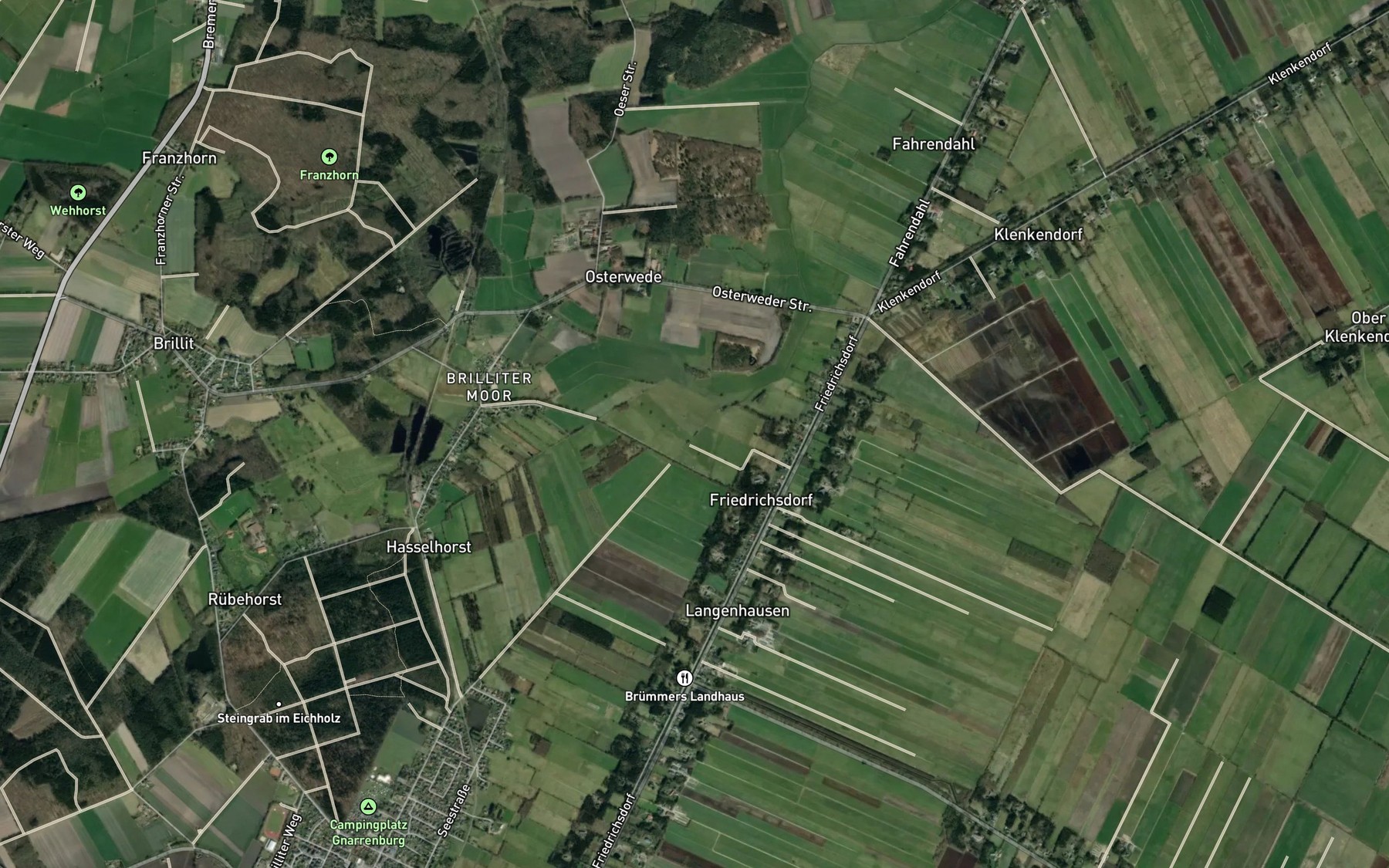 Satellite map of the Fahrendorfer Kanal