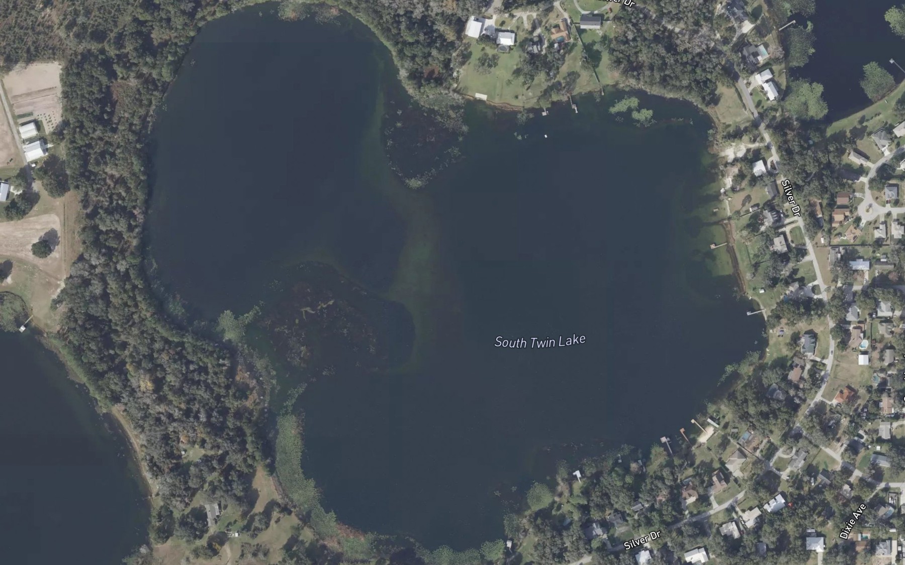 Satellite map of the South Twin Lake
