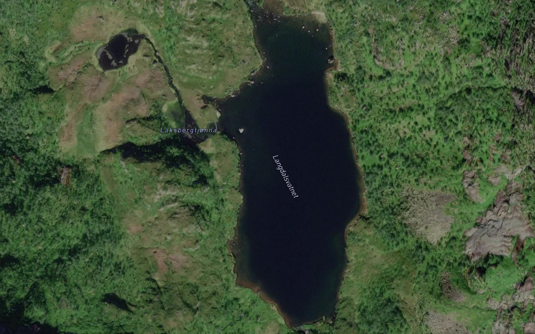 Satellite map of the Langdalsvatnet