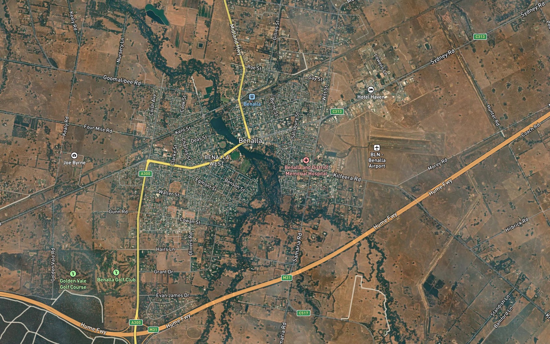 Satellite map of the Spot 5