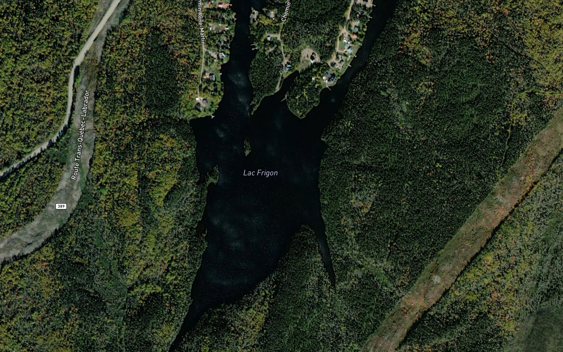 Satellite map of the Lac Frigon
