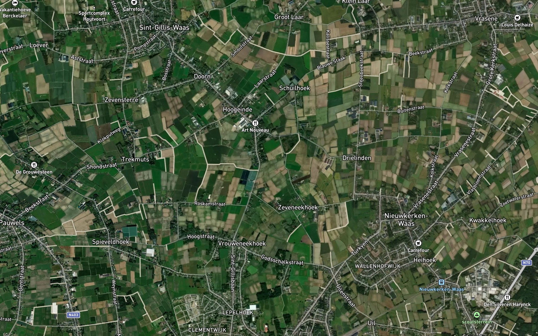 Satellite map of the Speeldersbeek