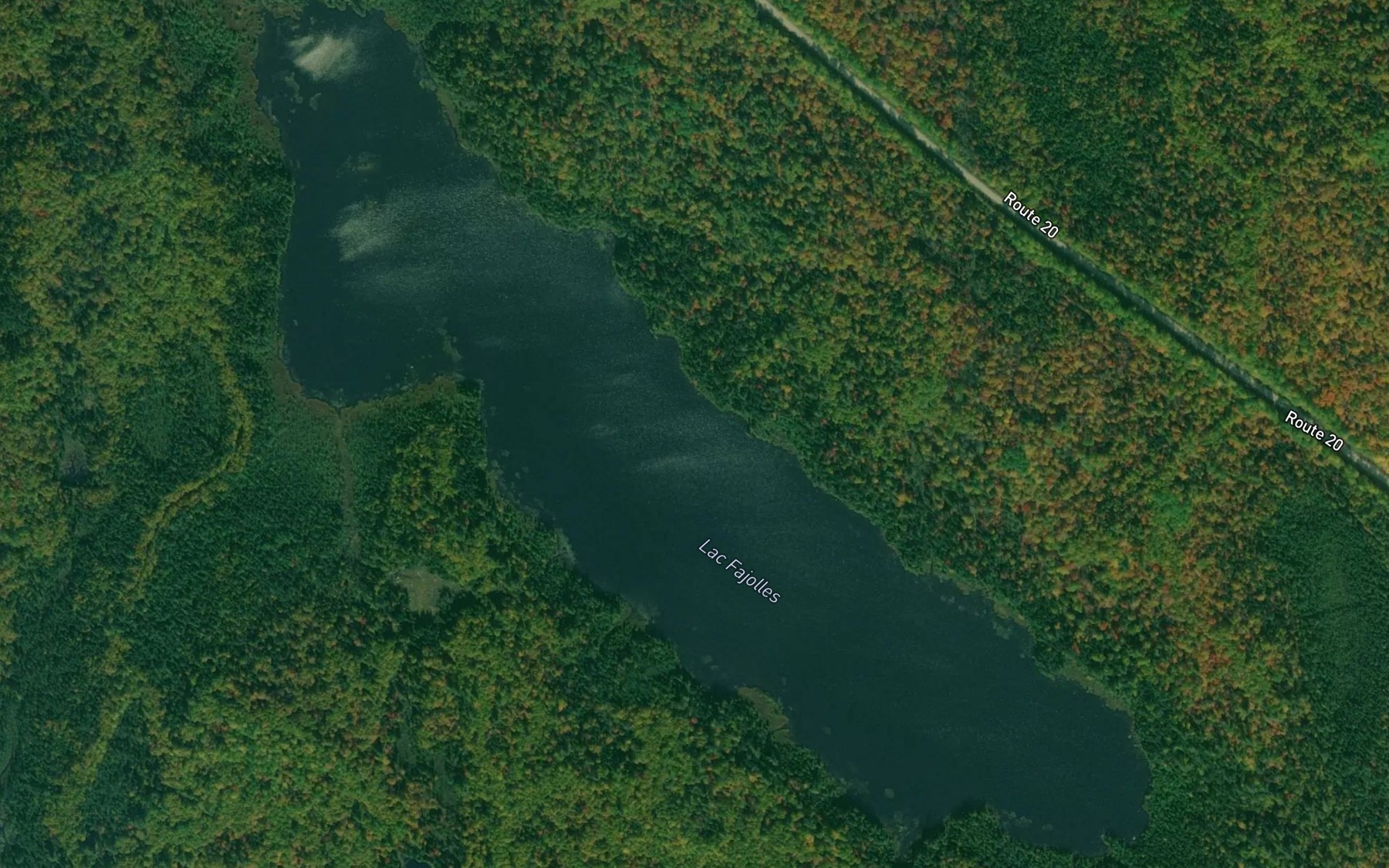 Satellite map of the Lac Fajolles
