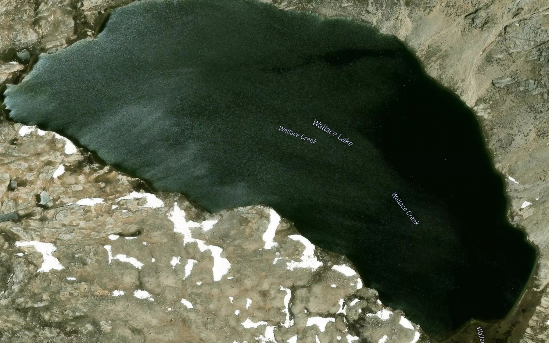 Satellite map of the Wallace Lake