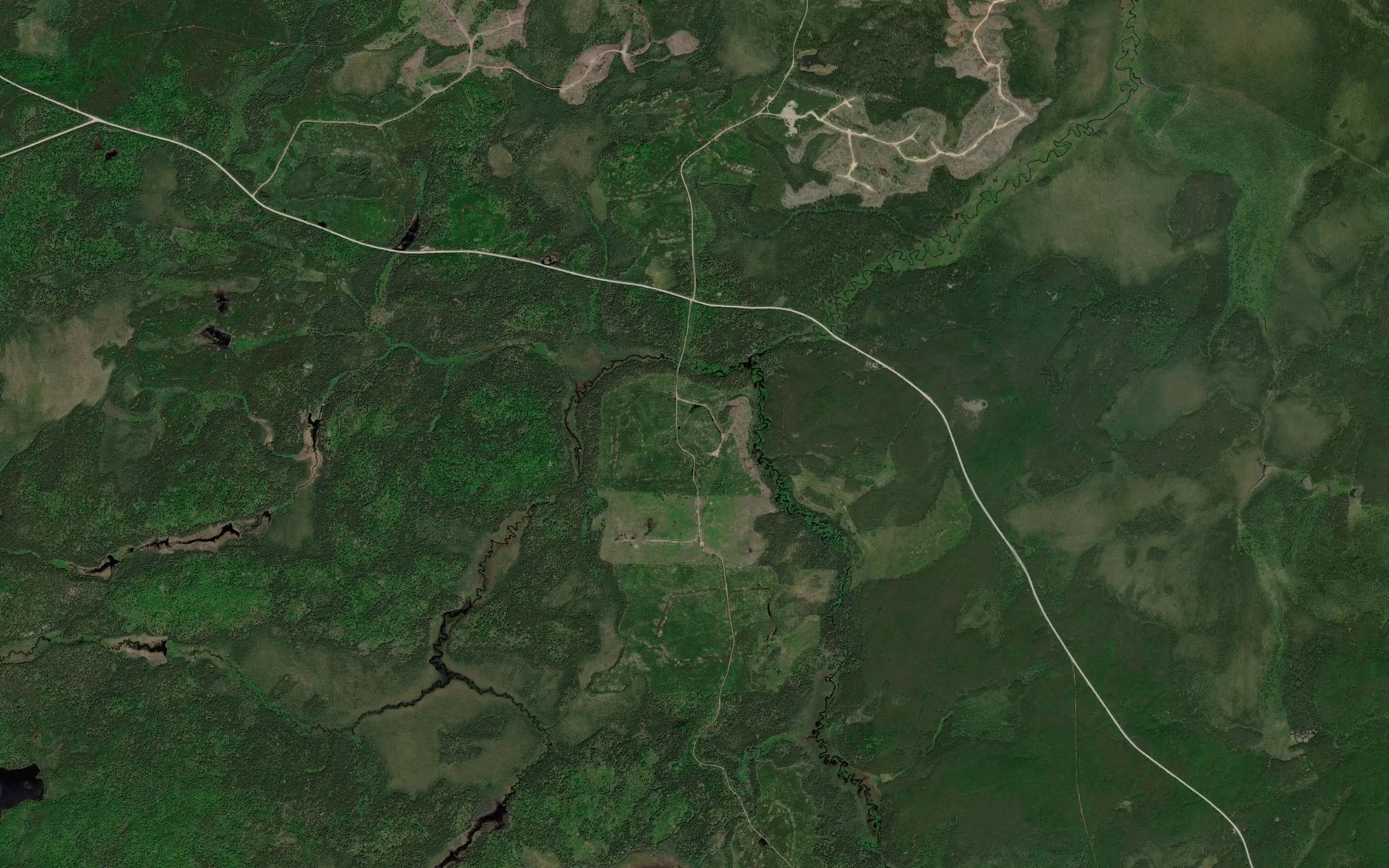 Satellite map of the Raven Creek
