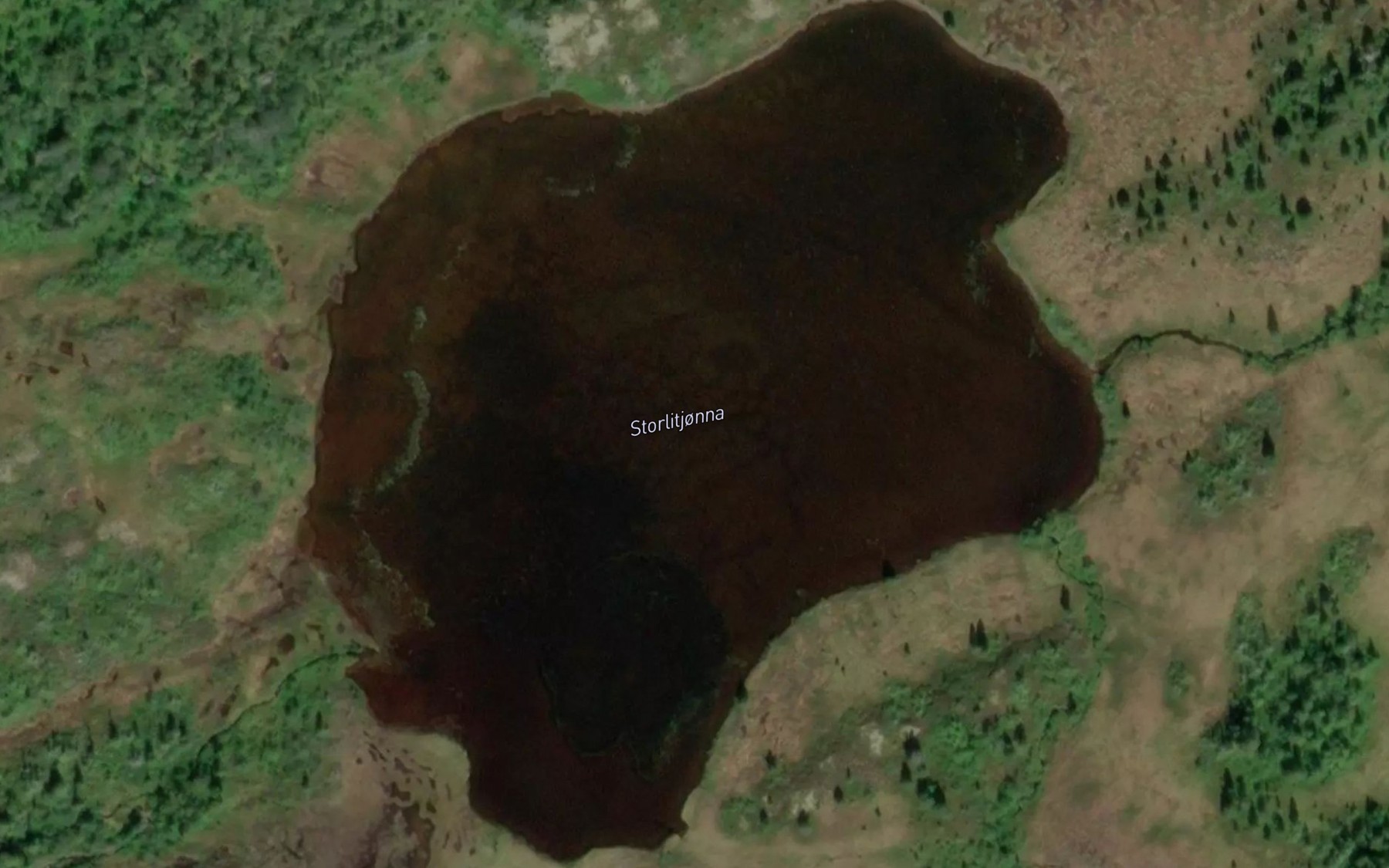 Satellite map of the Storlitjorna