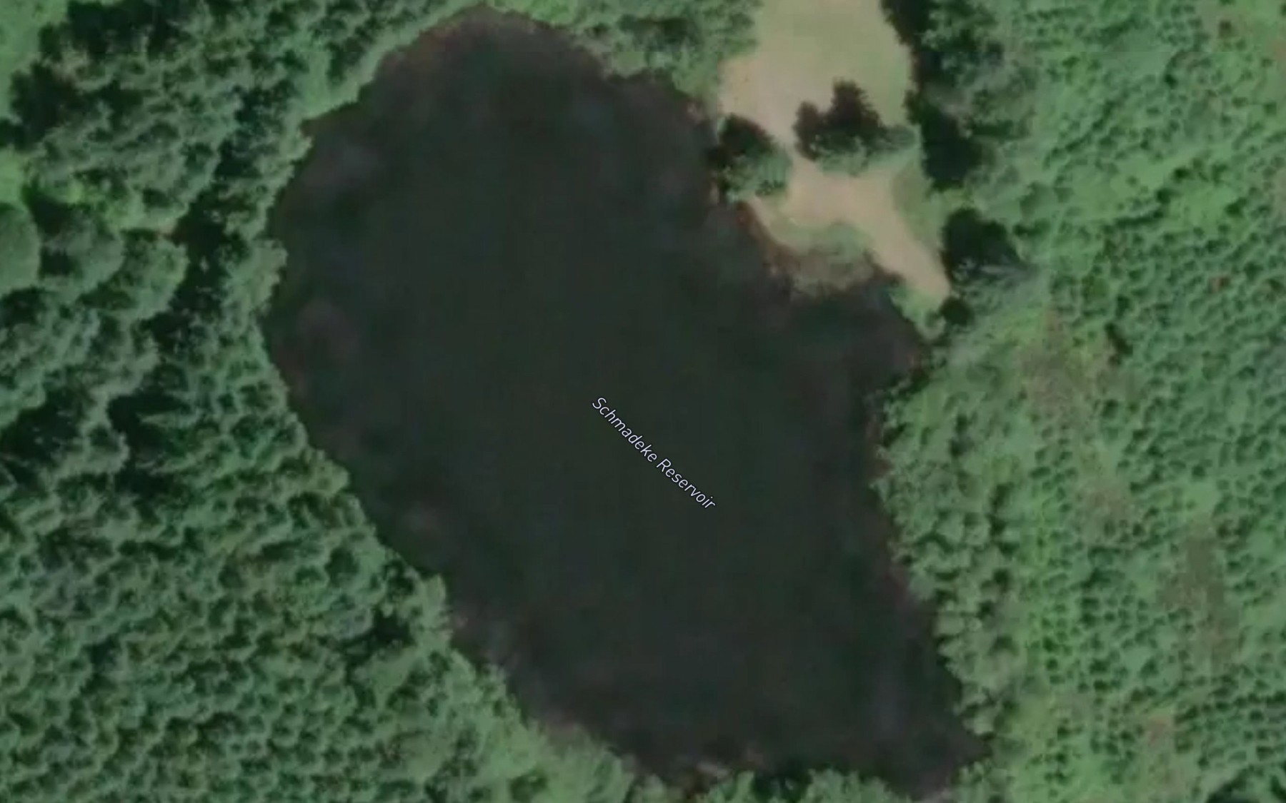 Satellite map of the Schmadeke Reservoir