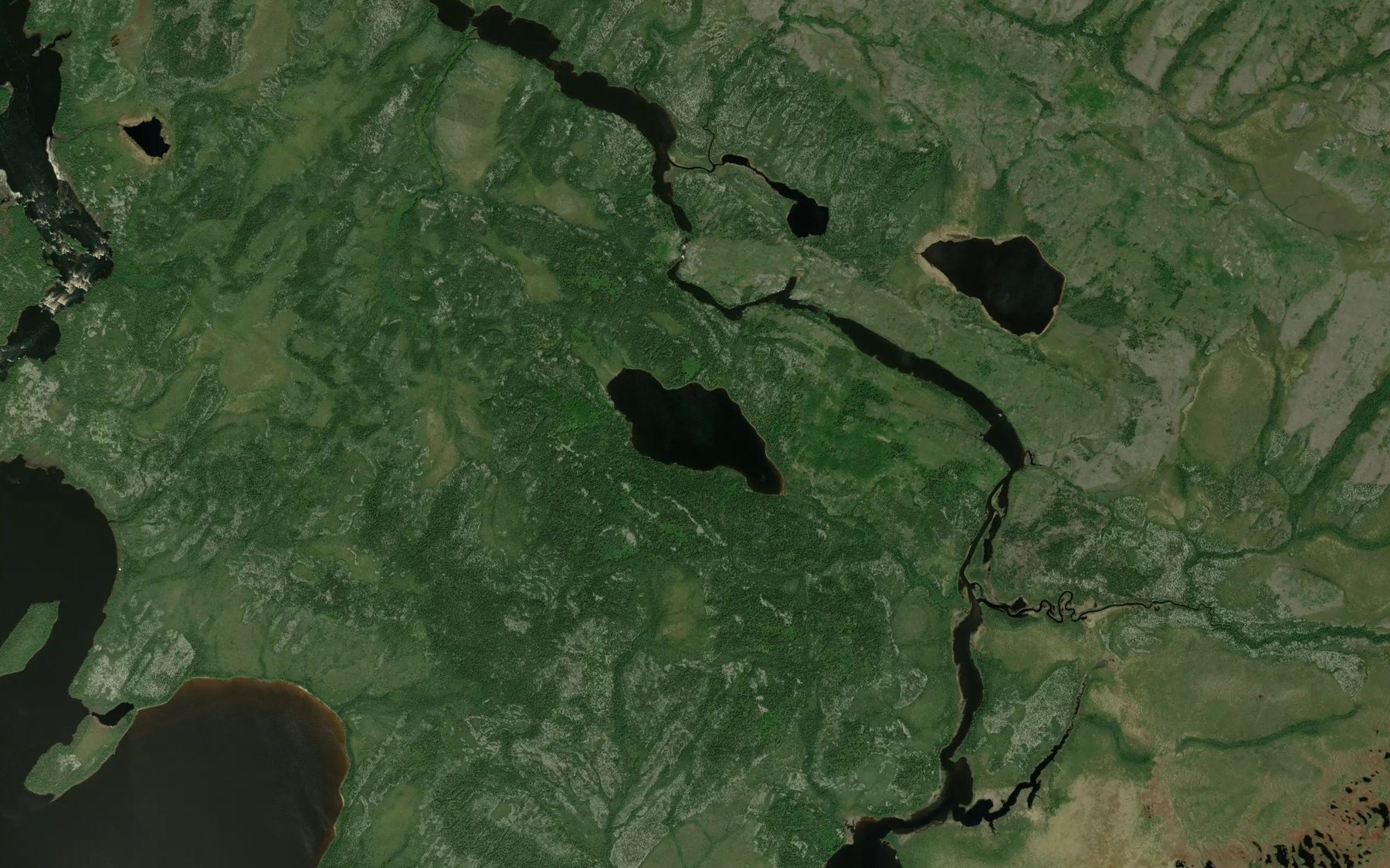 Satellite map of the Lac Kauchehachinashich