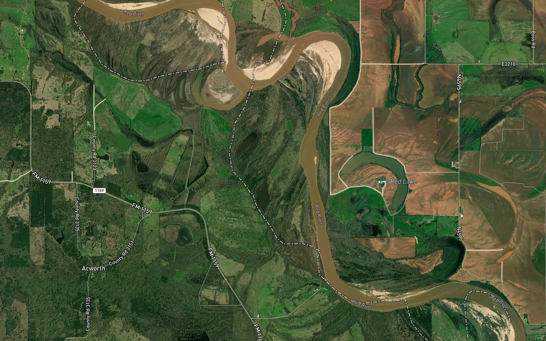 Satellite map of the Greenwood Branch