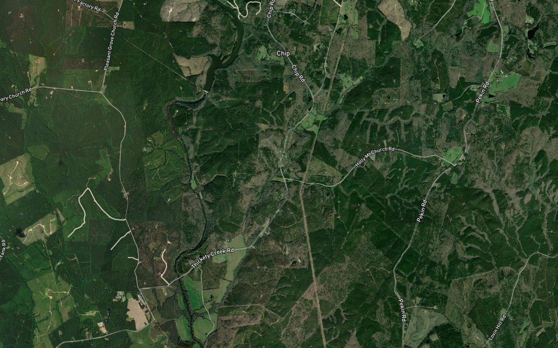 Satellite map of the Little Creek