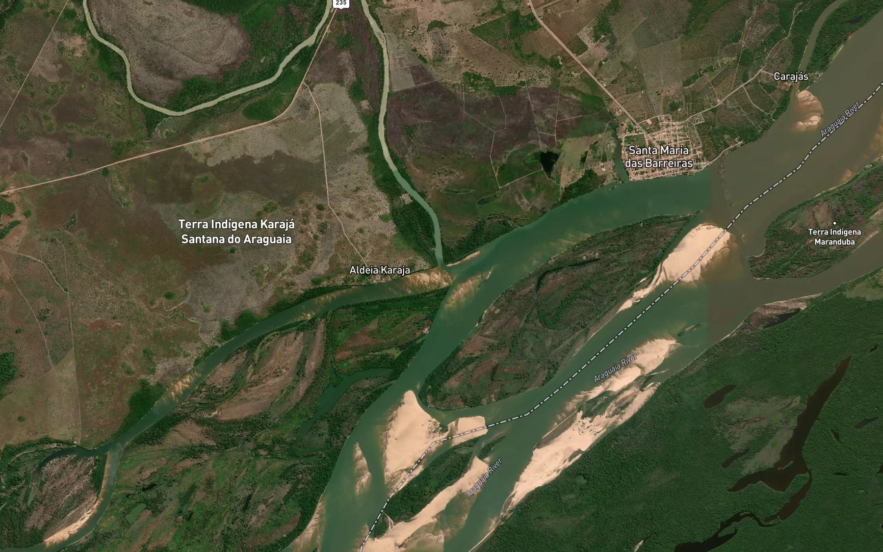 Satellite map of the Rio Sucuapara