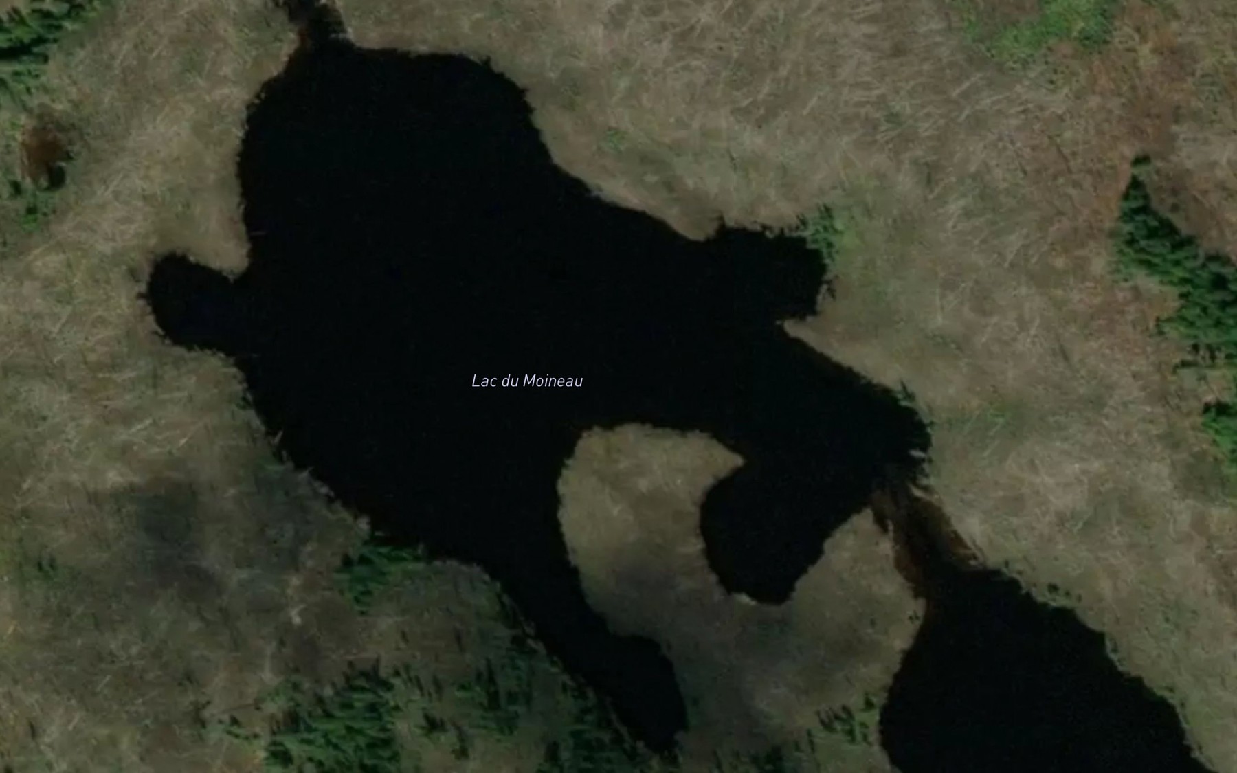 Satellite map of the Lac du Moineau