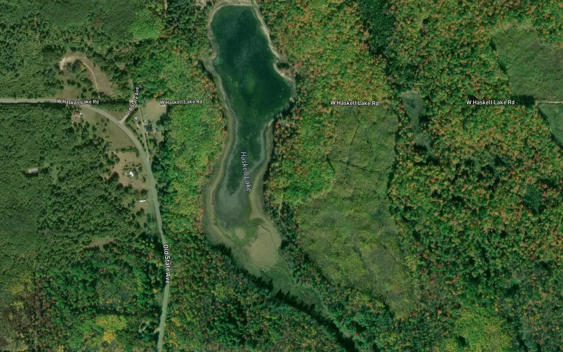 Satellite map of the Haskell Lake