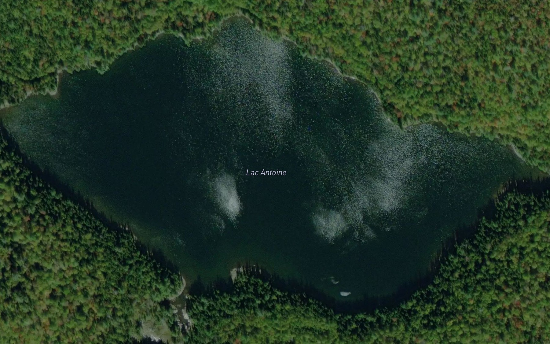 Satellite map of the Lac Antoine