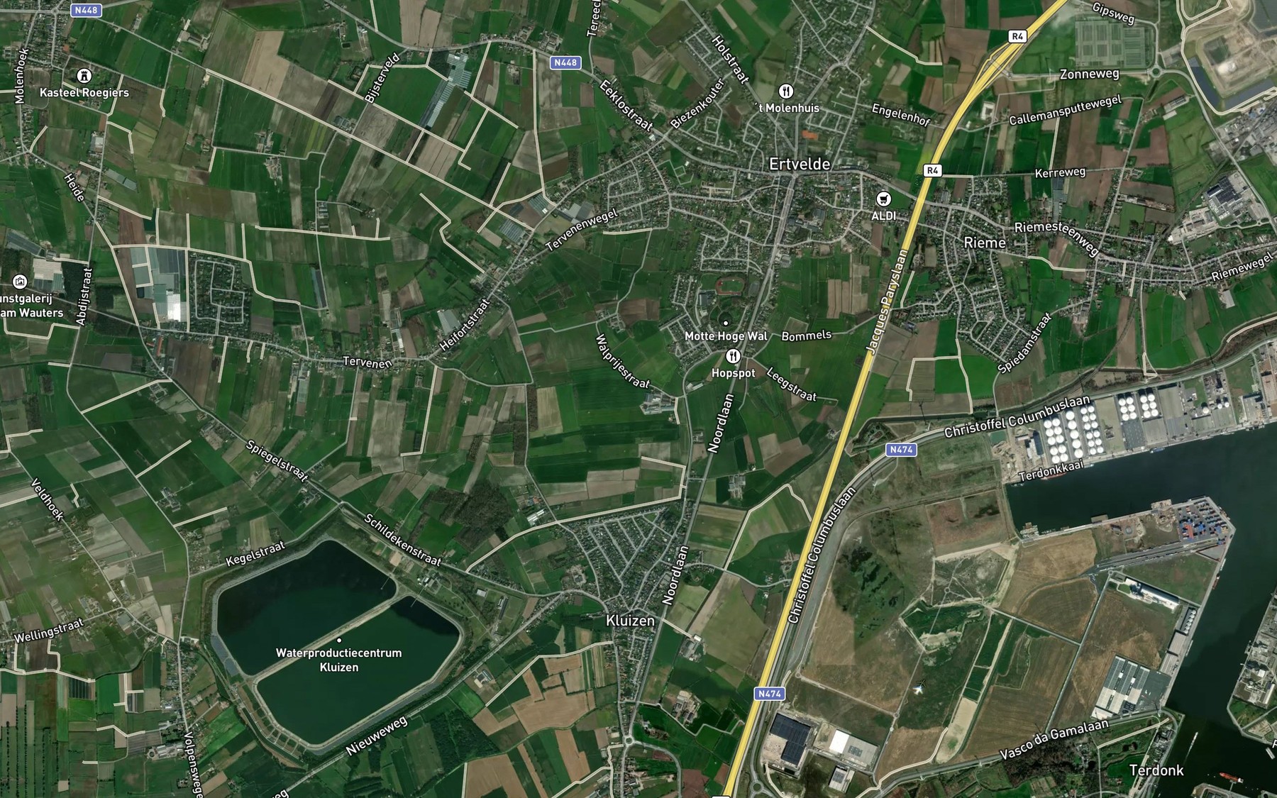Satellite map of the Dorp Vaardeke