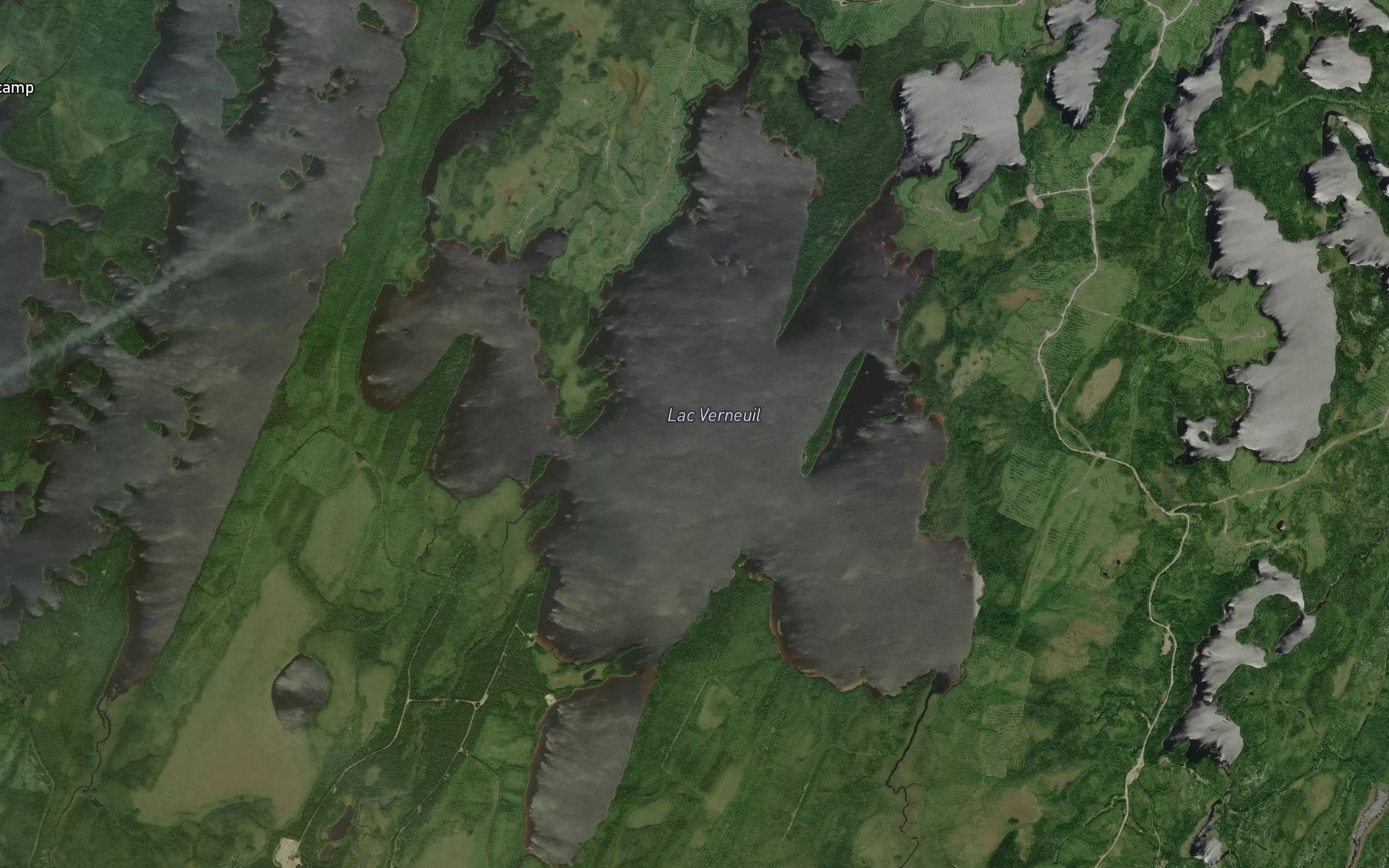 Satellite map of the Lac Verneuil