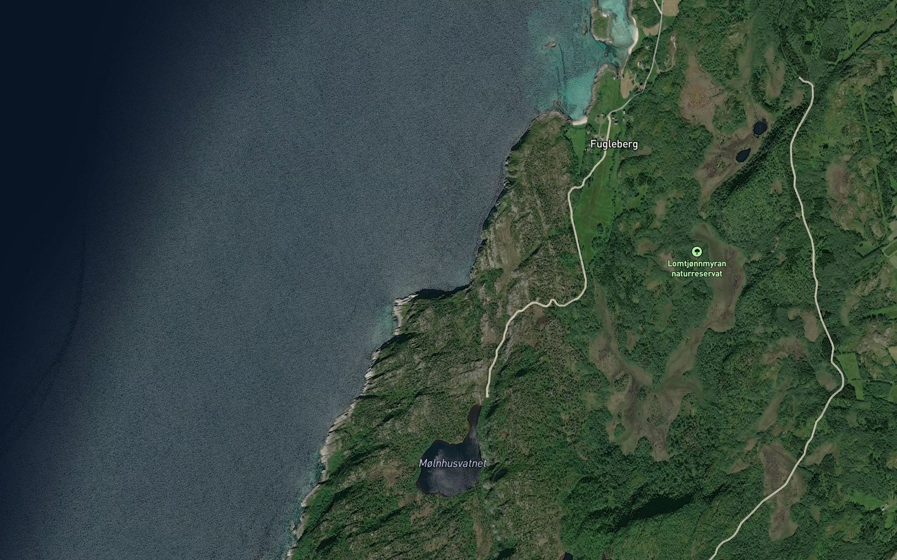 Satellite map of the Mollevika