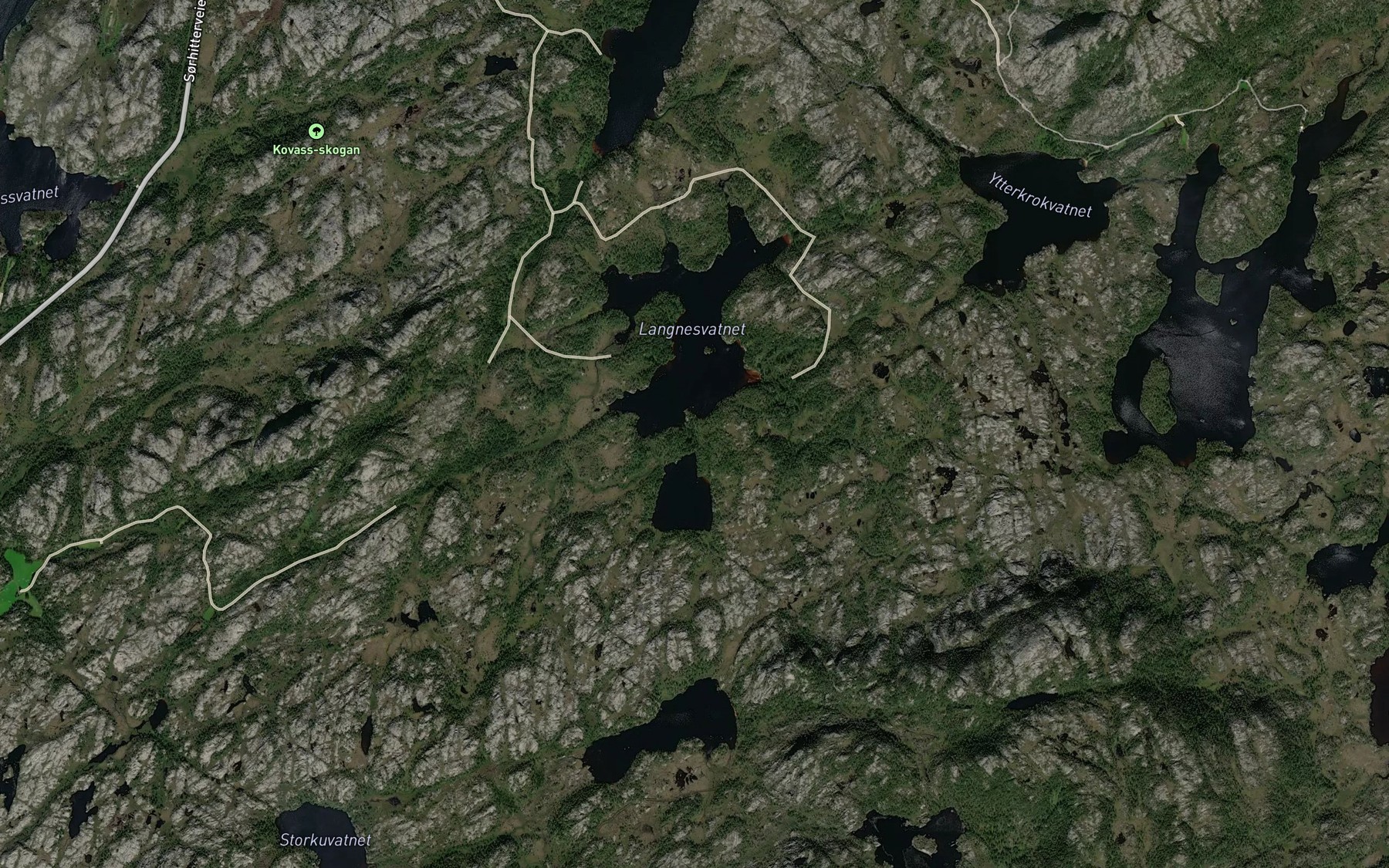 Satellite map of the Svarttjornbekken