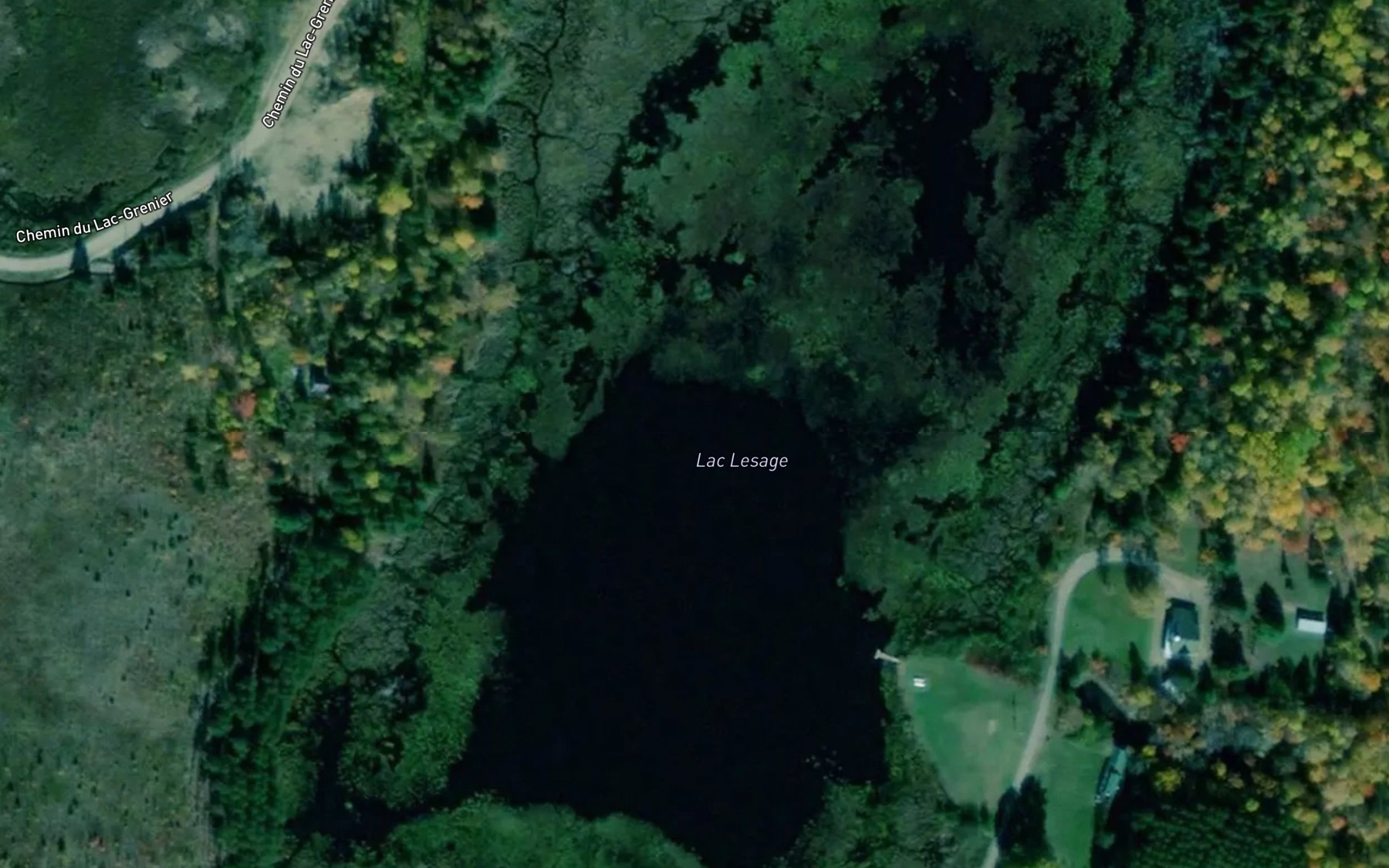 Satellite map of the Lac Lesage
