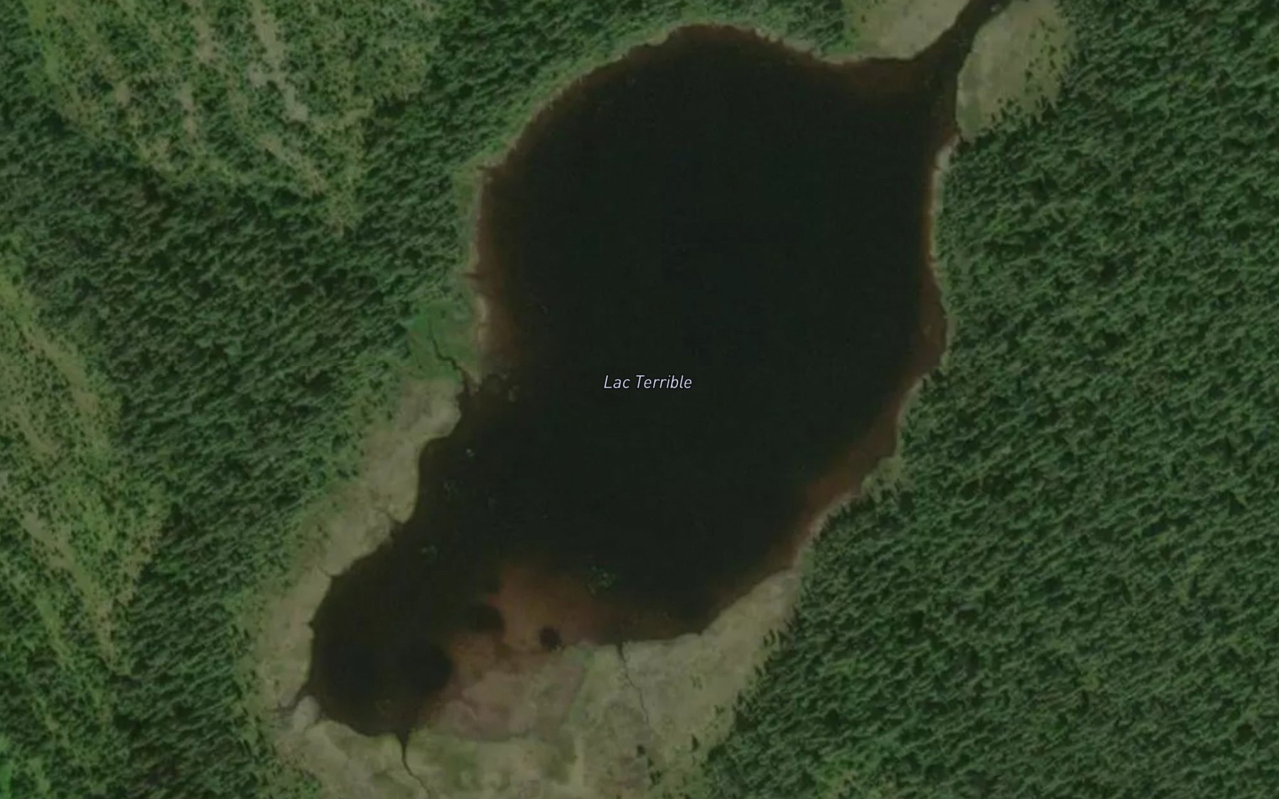 Satellite map of the Lac Terrible