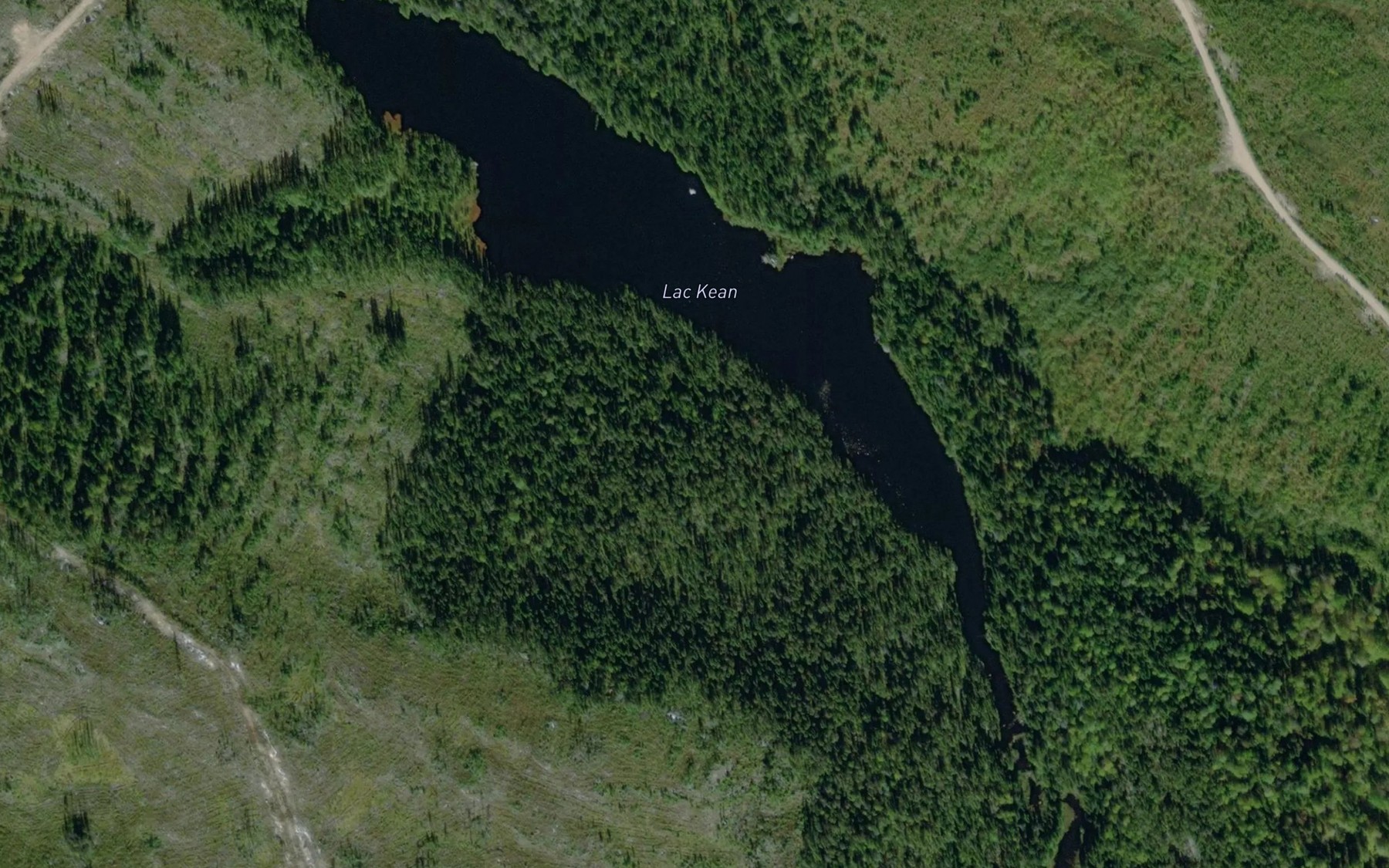 Satellite map of the Lac Kean
