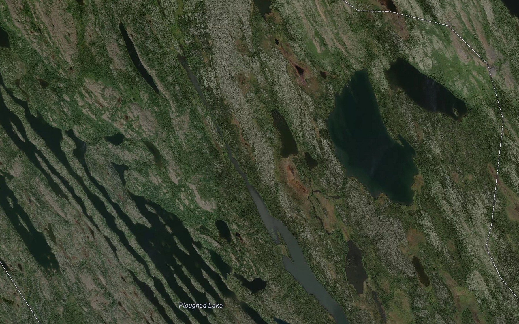 Satellite map of the Ploughed Lake