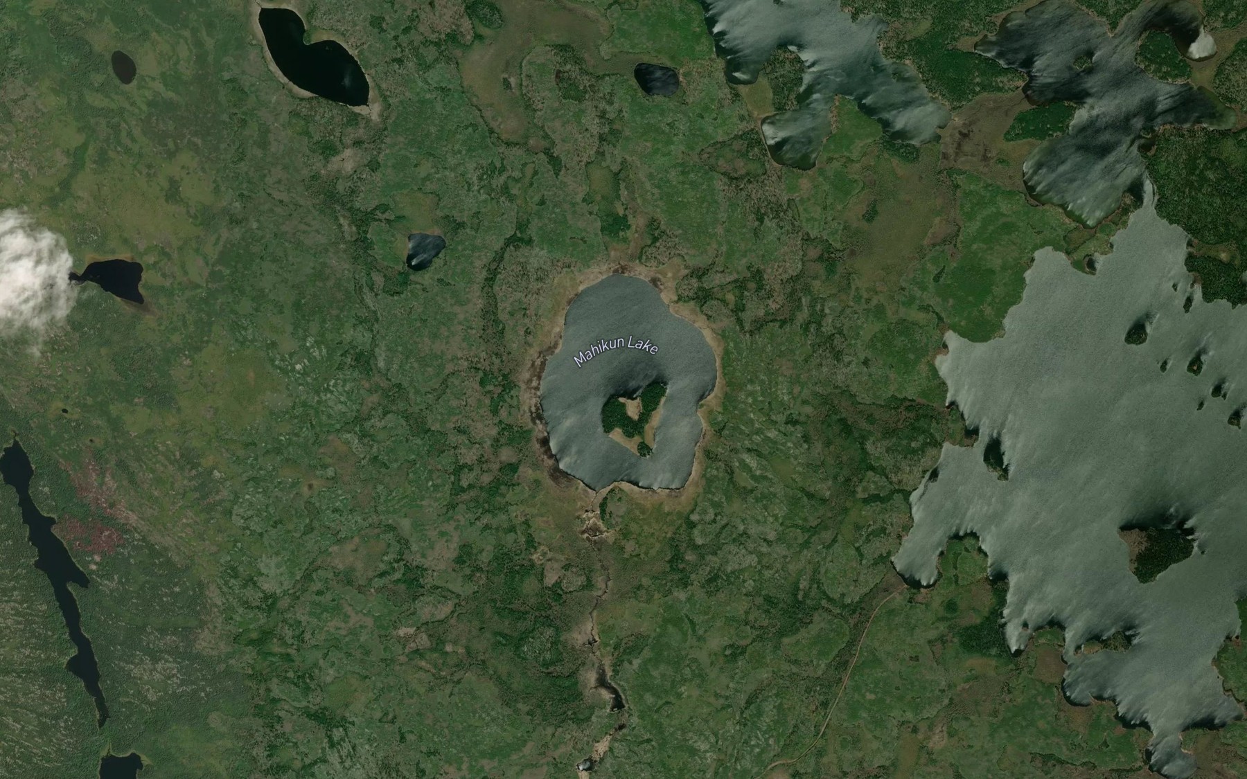 Satellite map of the Mahikun Lake
