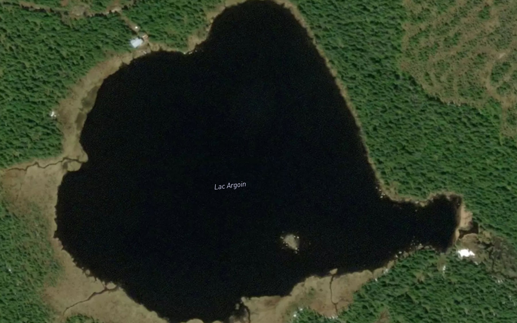 Satellite map of the Lac Argoin
