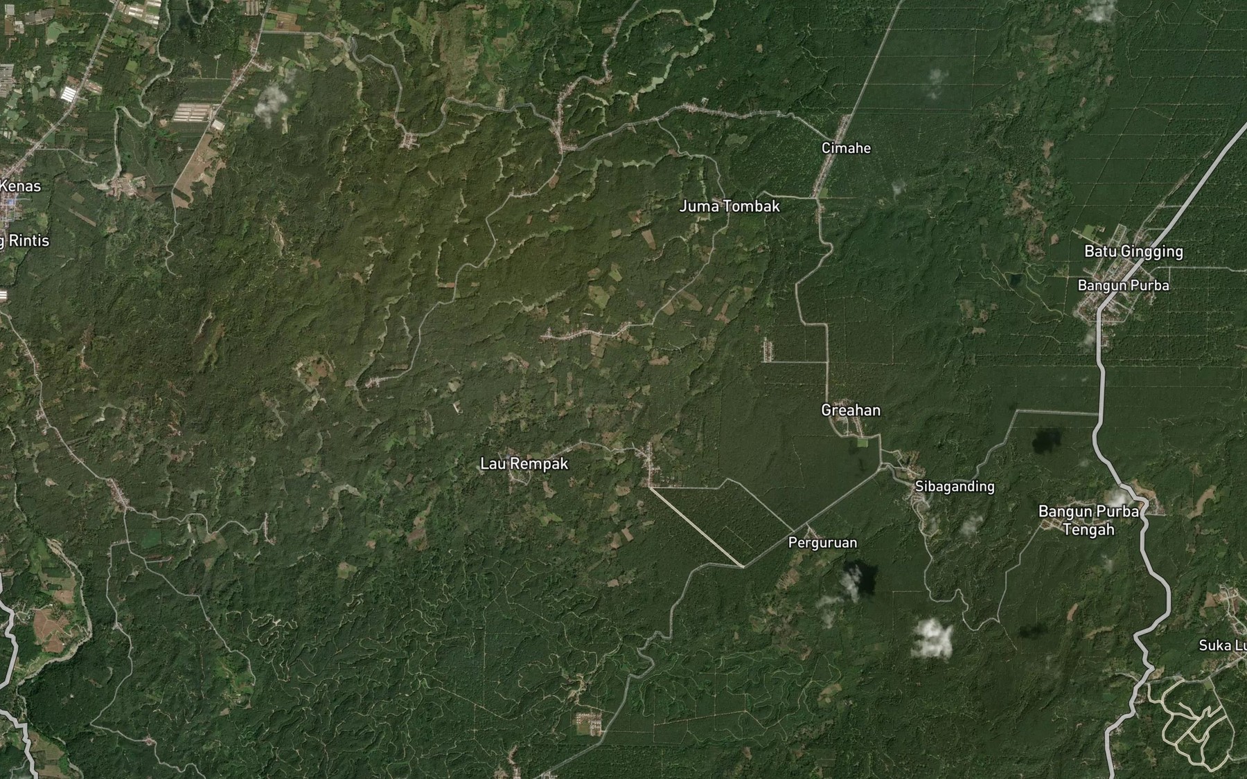 Satellite map of the Lau Rampah