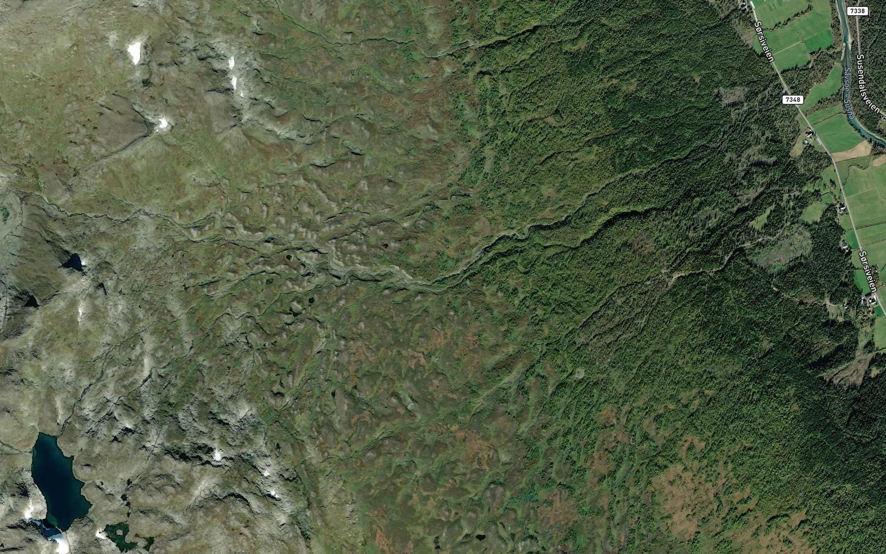 Satellite map of the Sandskardelva