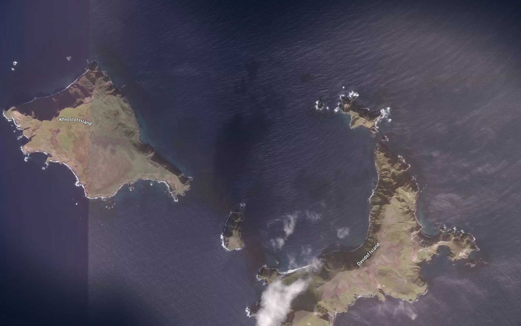 Satellite map of the Crater Bay