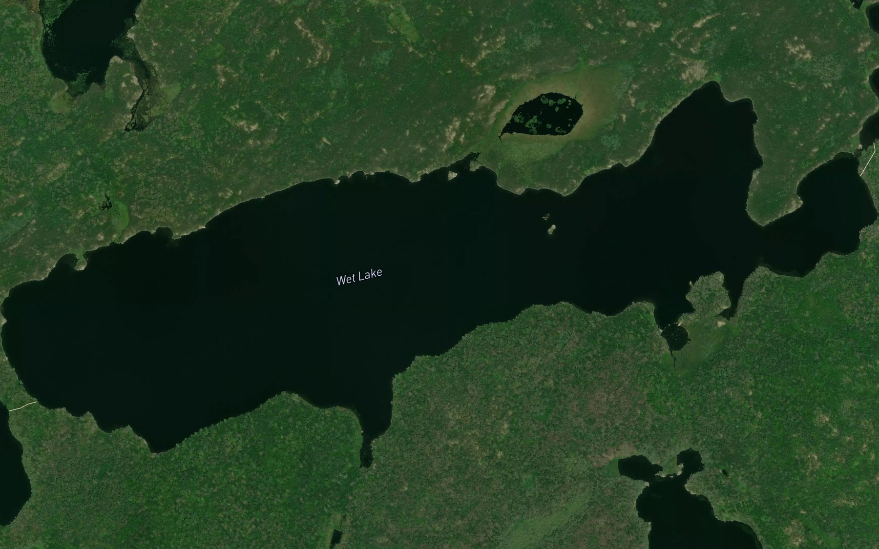 Satellite map of the Wet Lake