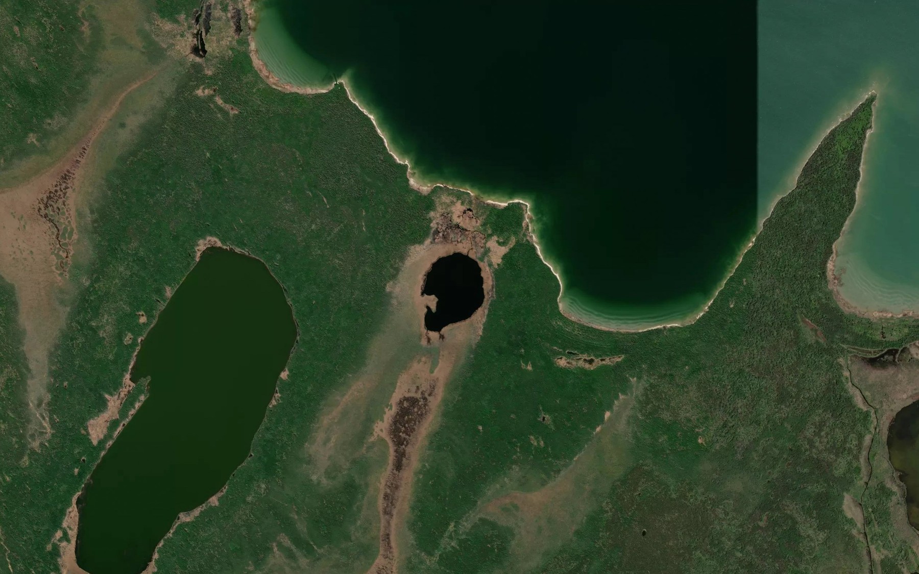 Satellite map of the Goosen Lake