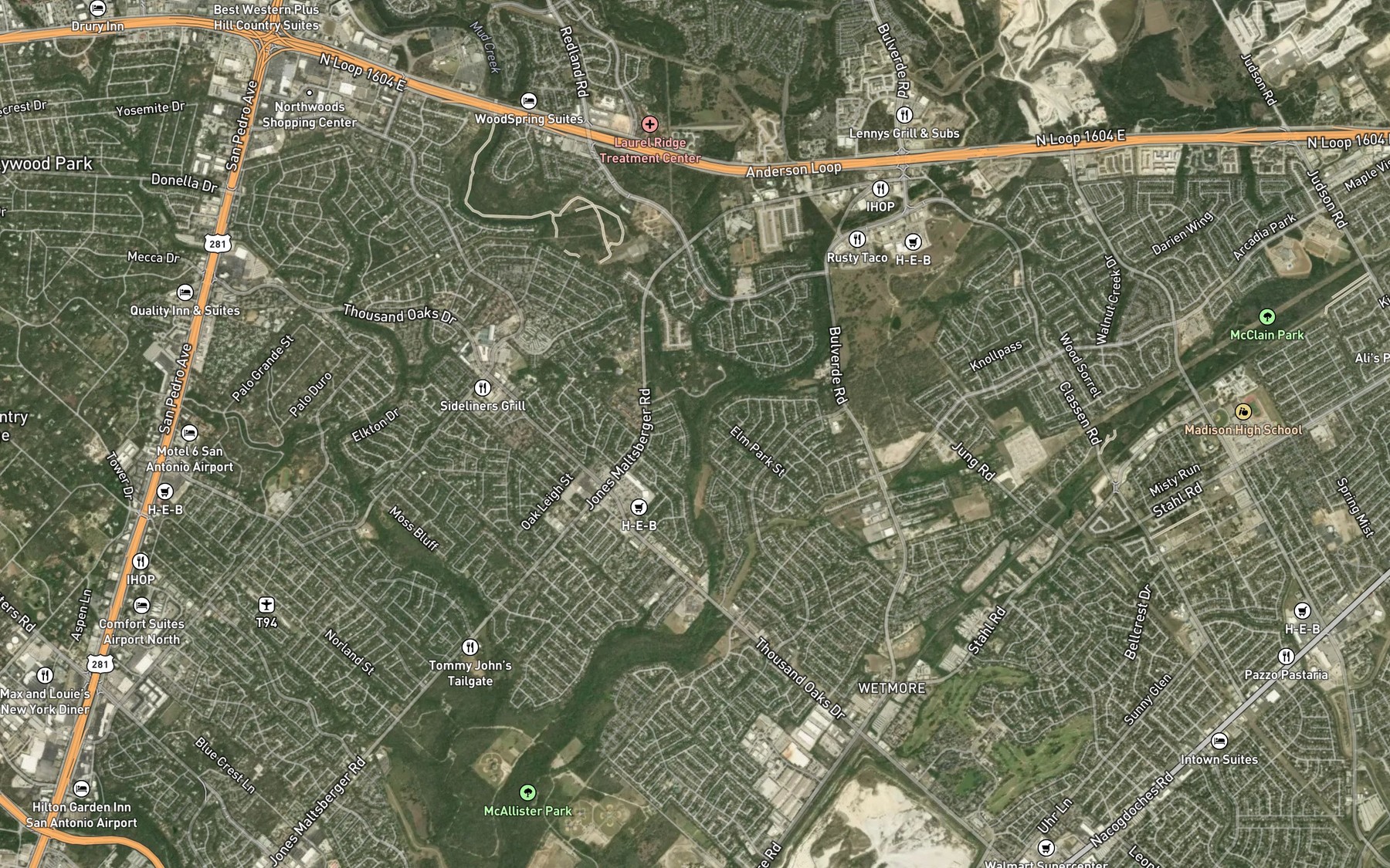 Satellite map of the Elm Waterhole Creek