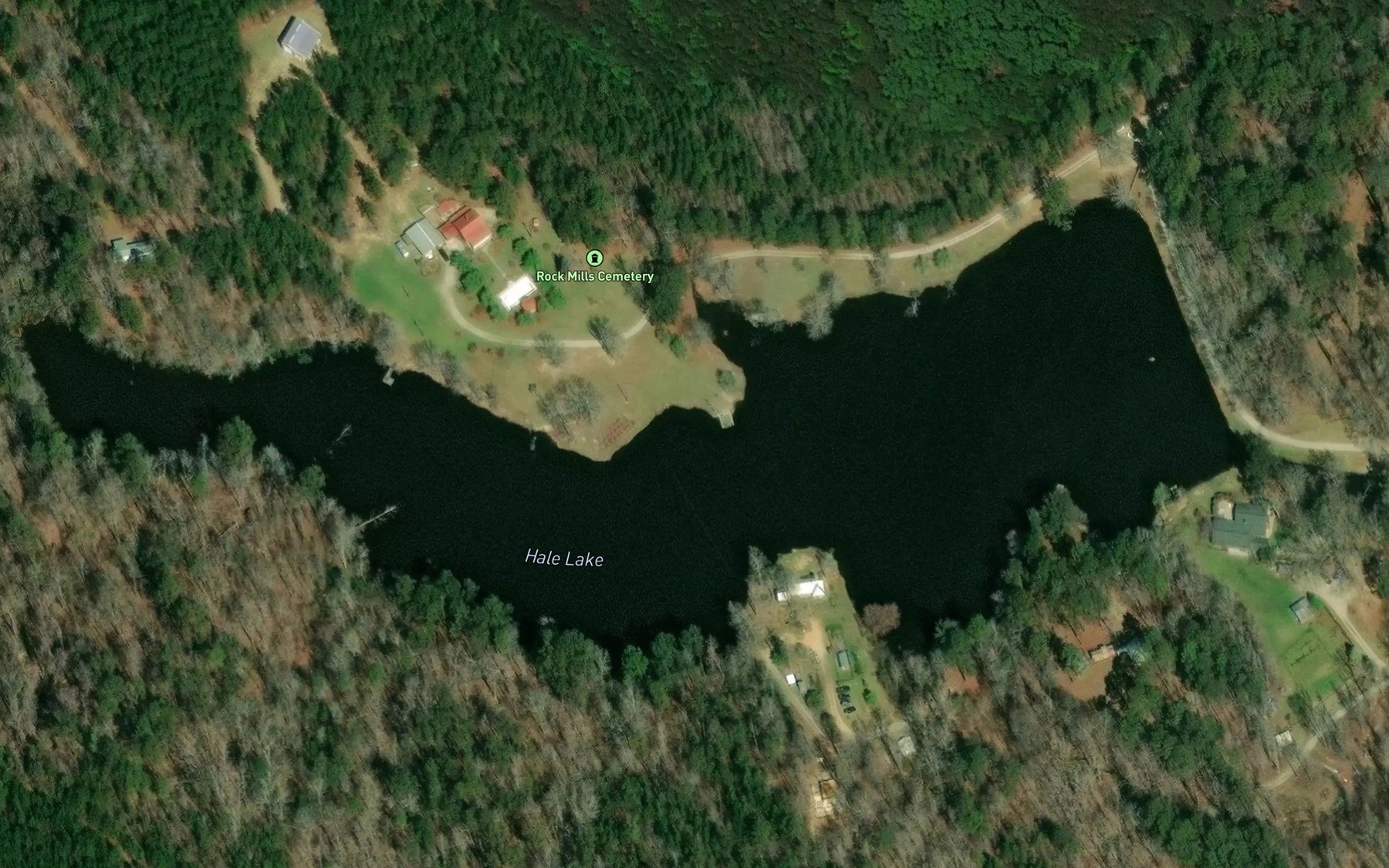 Satellite map of the Hale Lake