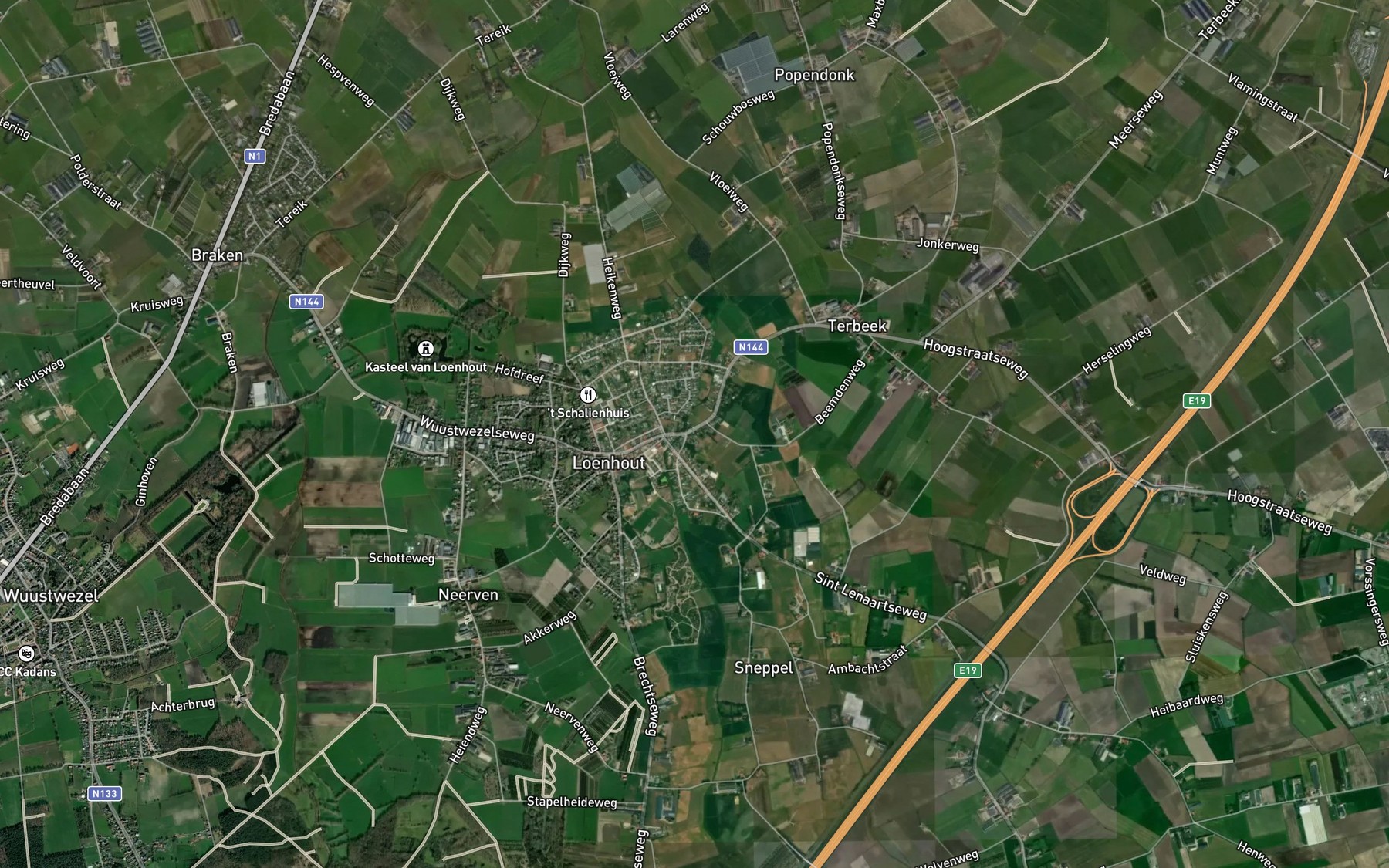 Satellite map of the Sneppelbeek