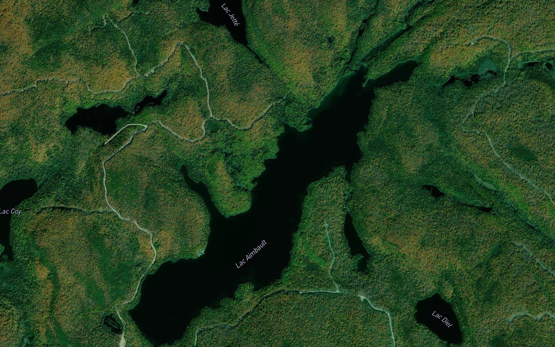 Satellite map of the Lac Aimbault
