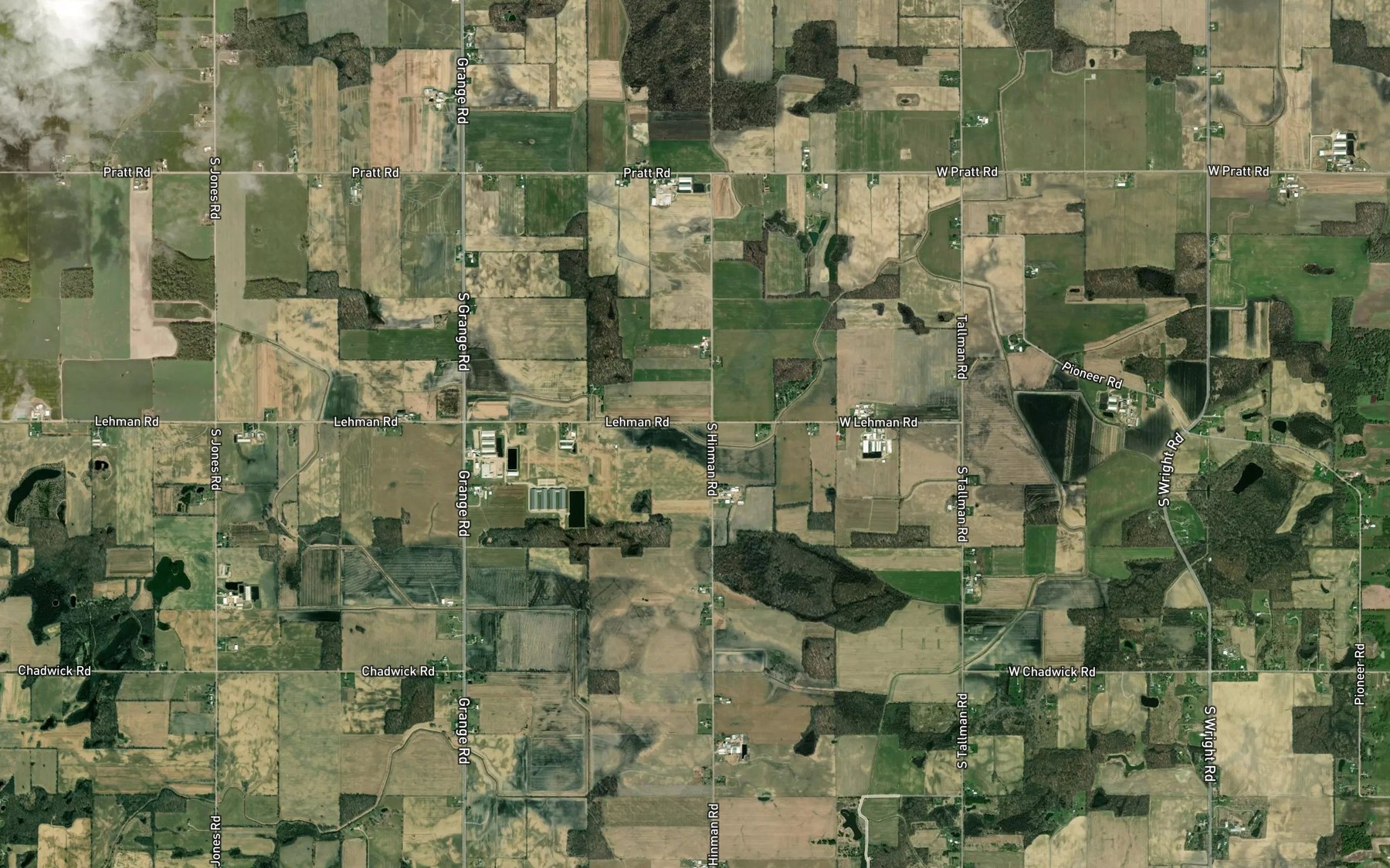 Satellite map of the Lehman Drain