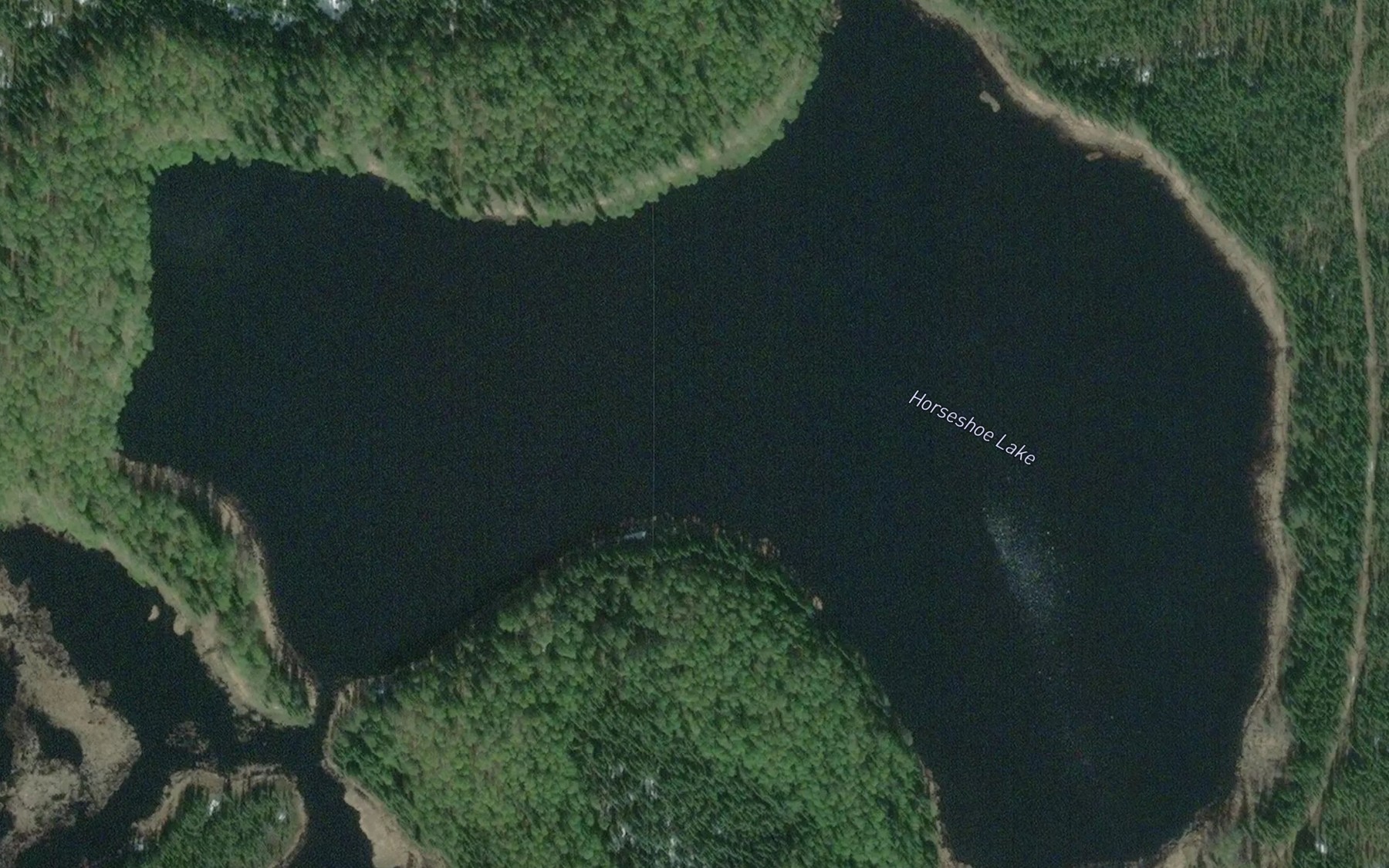 Satellite map of the Horseshoe Lake