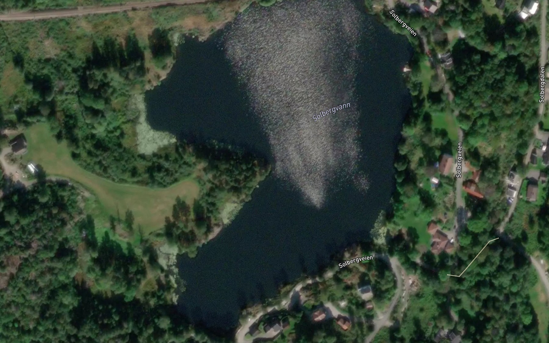 Satellite map of the Solbergvann