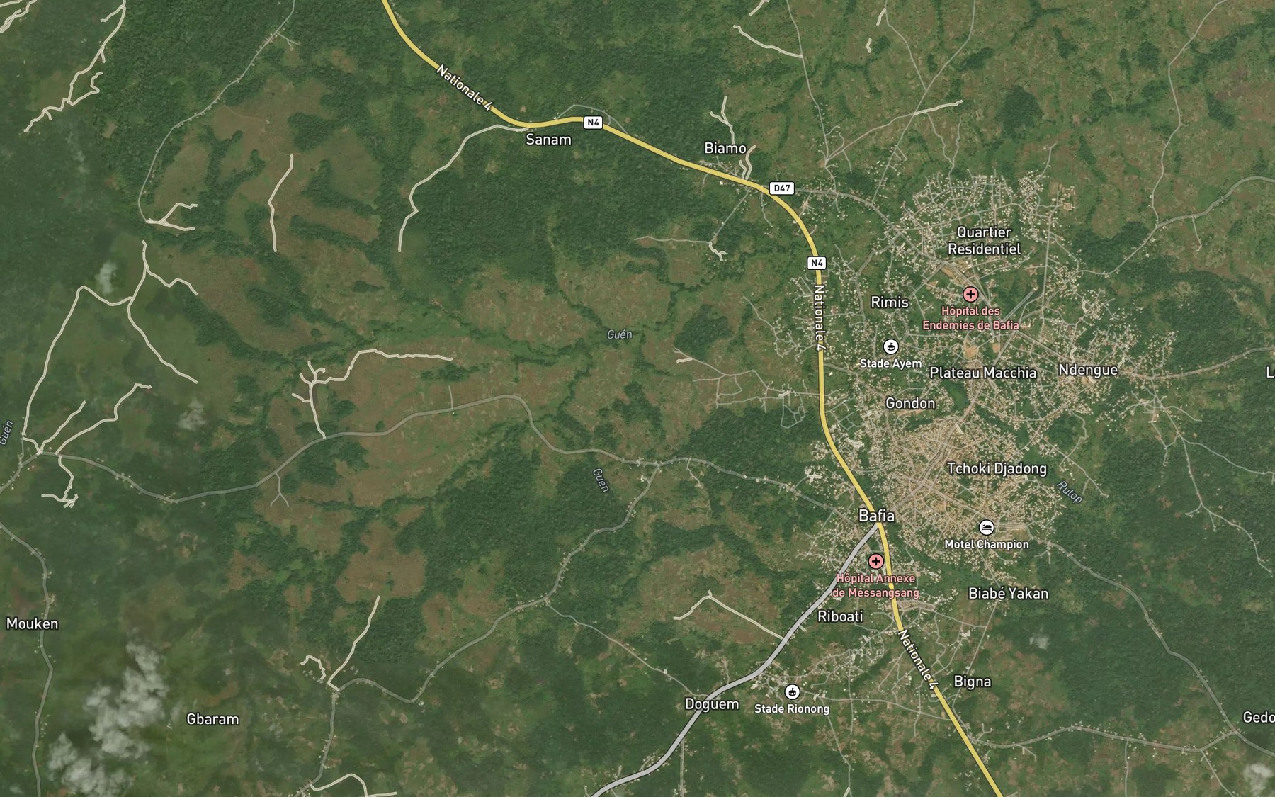 Satellite map of the Maban