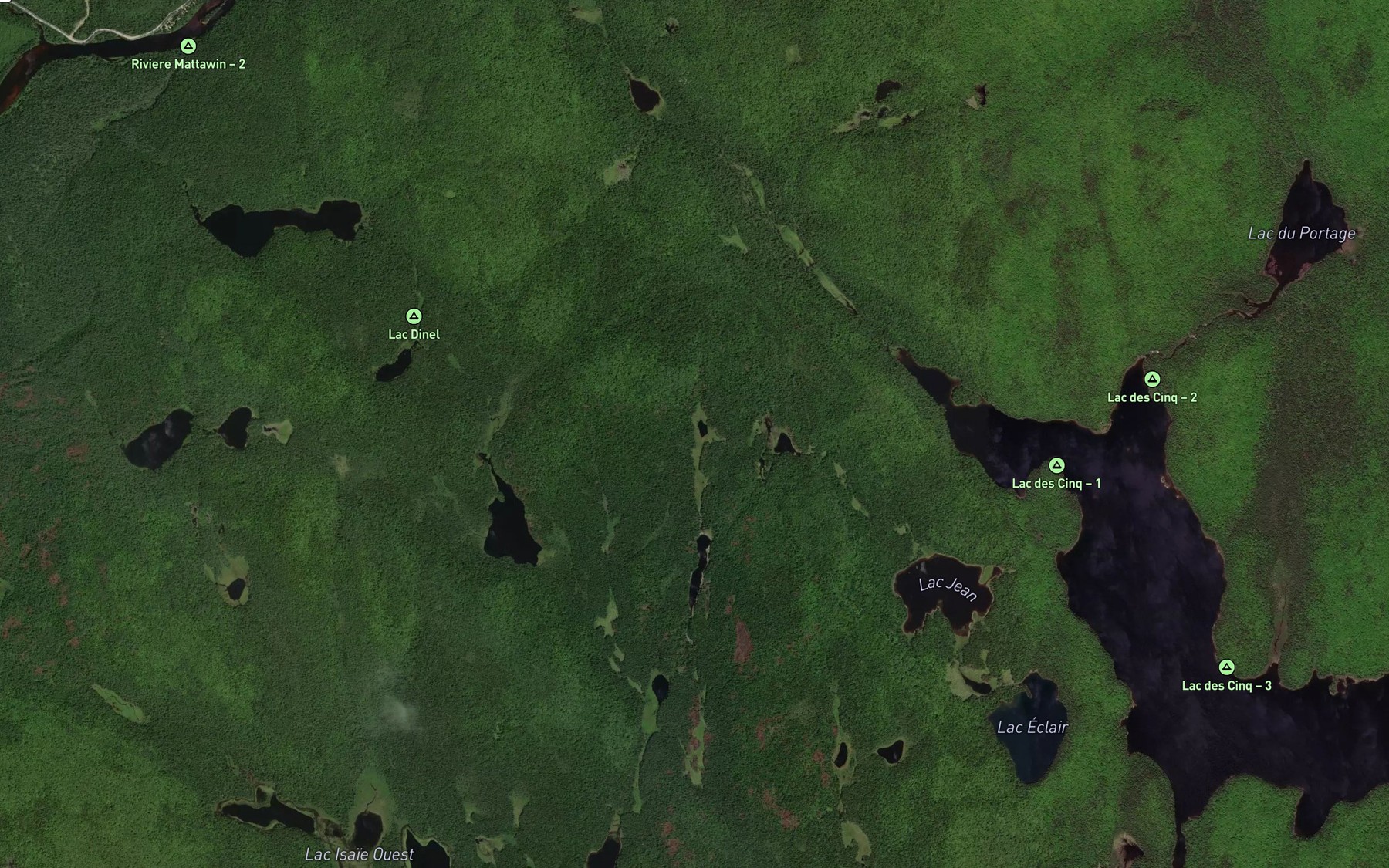 Satellite map of the Lac Legaure