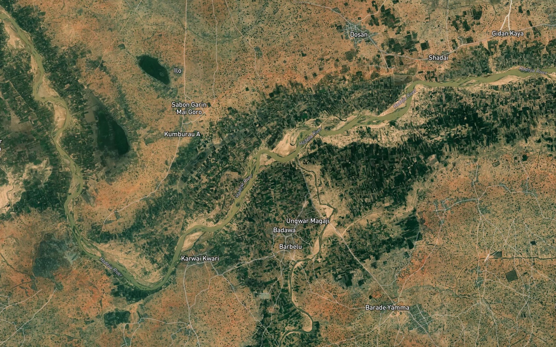 Satellite map of the Garanga