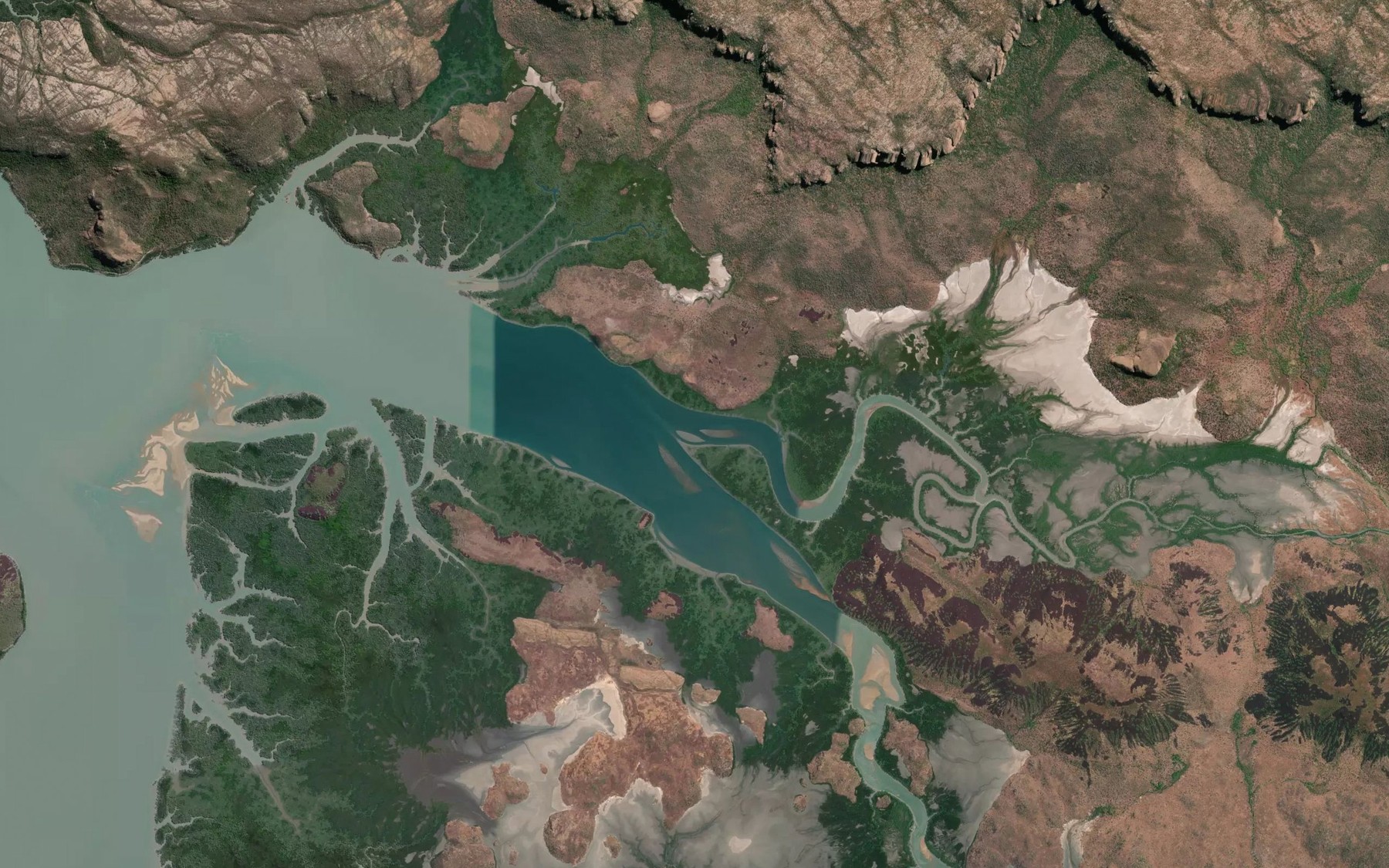 Satellite map of the Hope Creek
